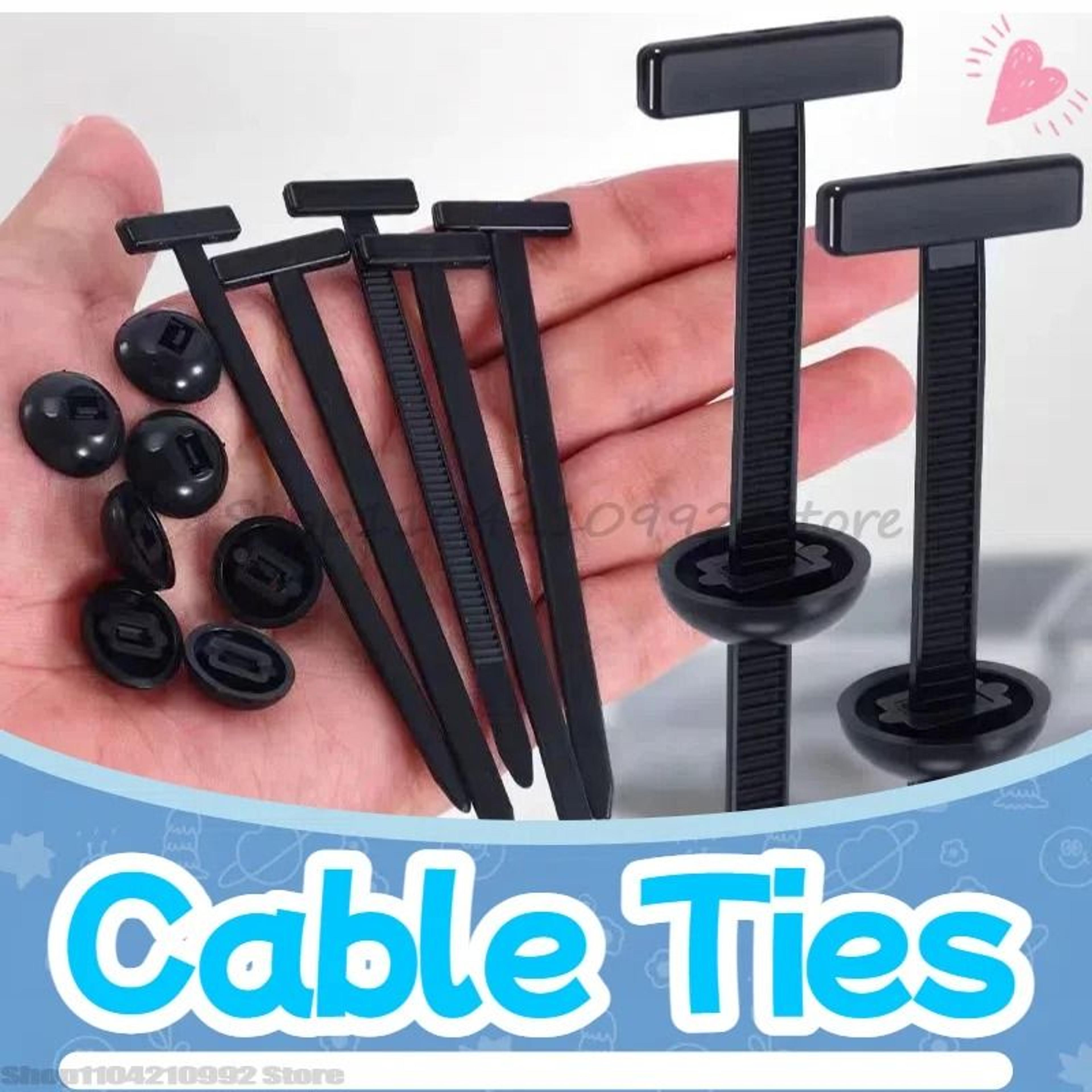nylon cable tie mount buckle with nail fixed clip for car fender lining and outdoor gear
