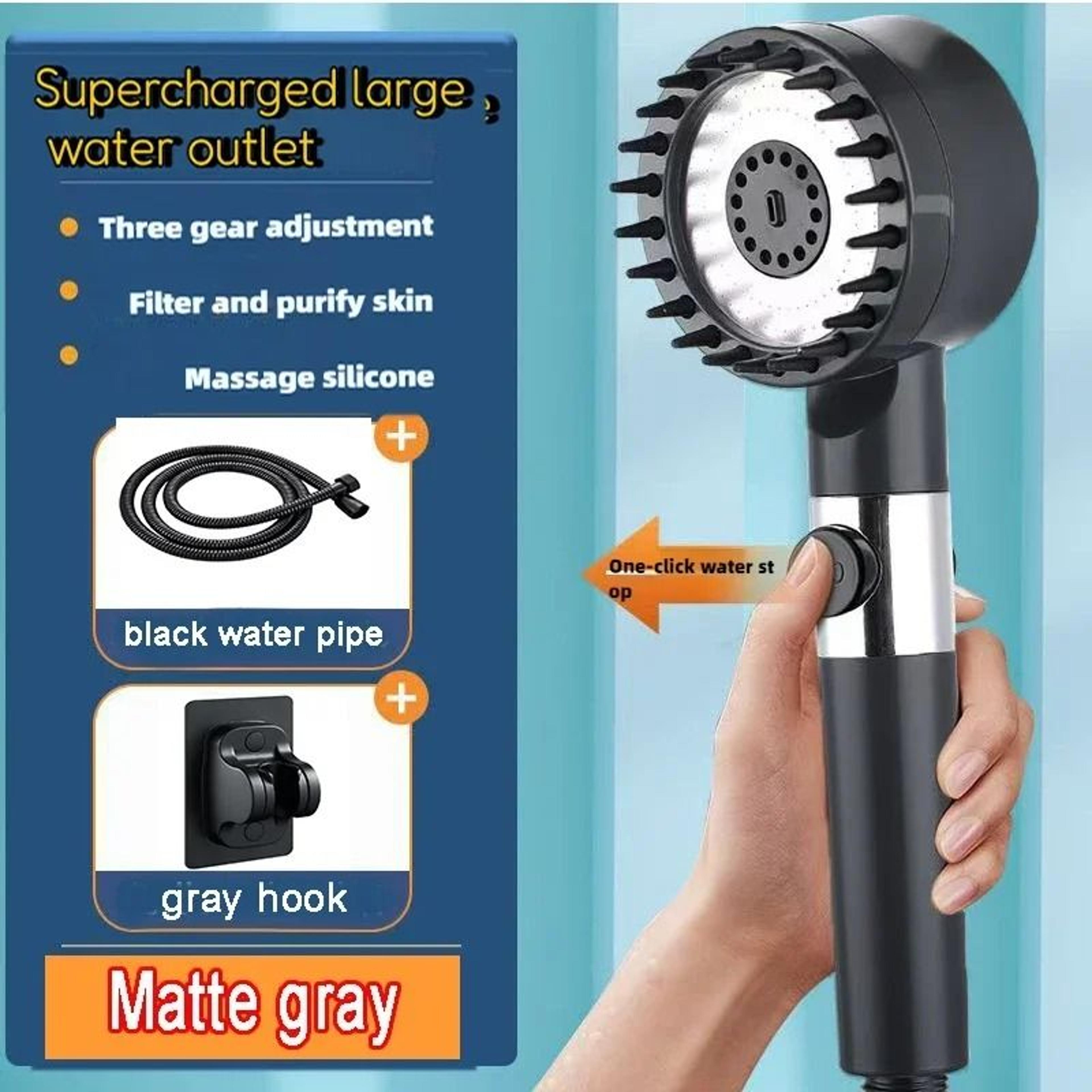 high pressure shower head rainfall 3 mode shower head with filter and water stop