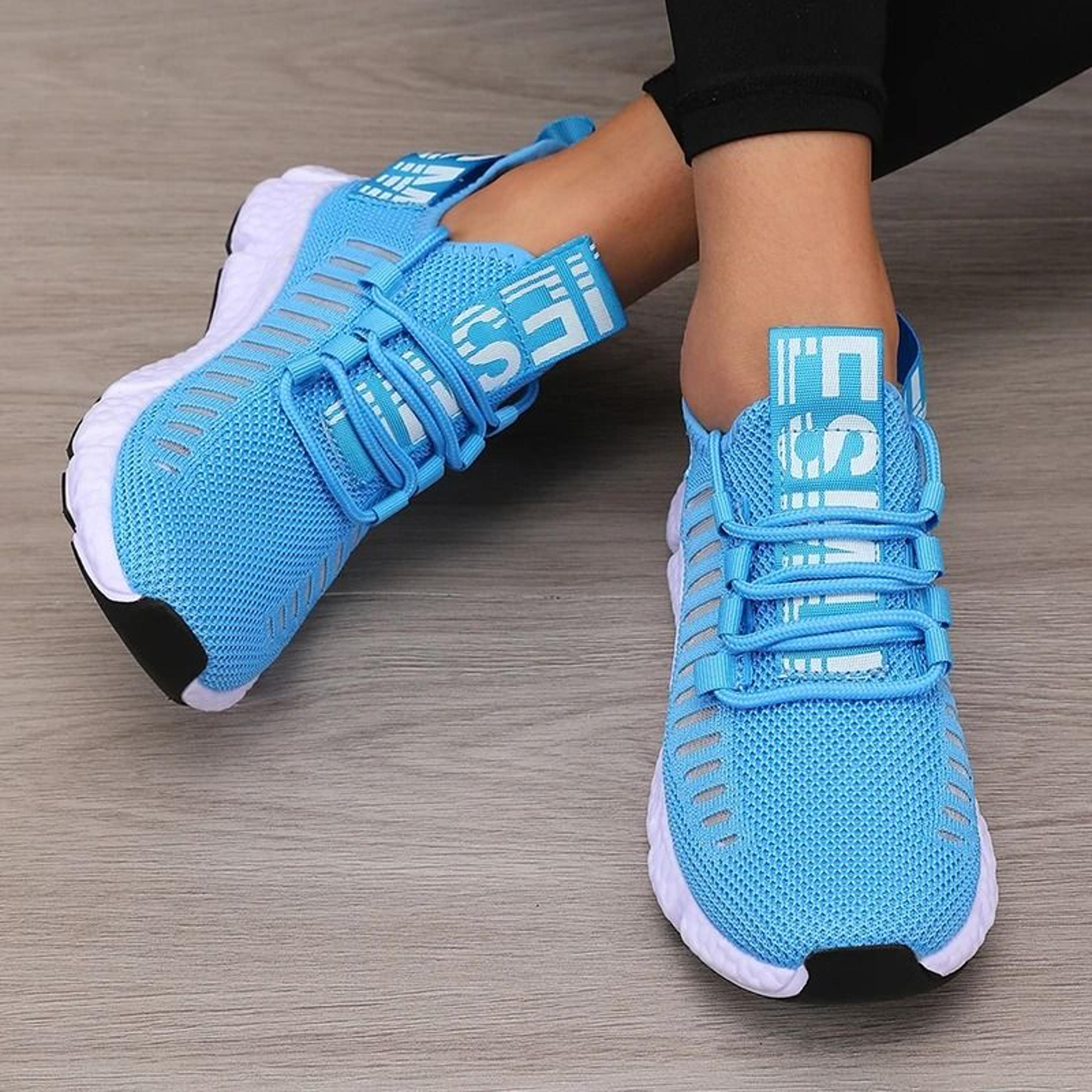 mesh walking shoes lightweight sports sneakers breathable jogging strap casual shoes