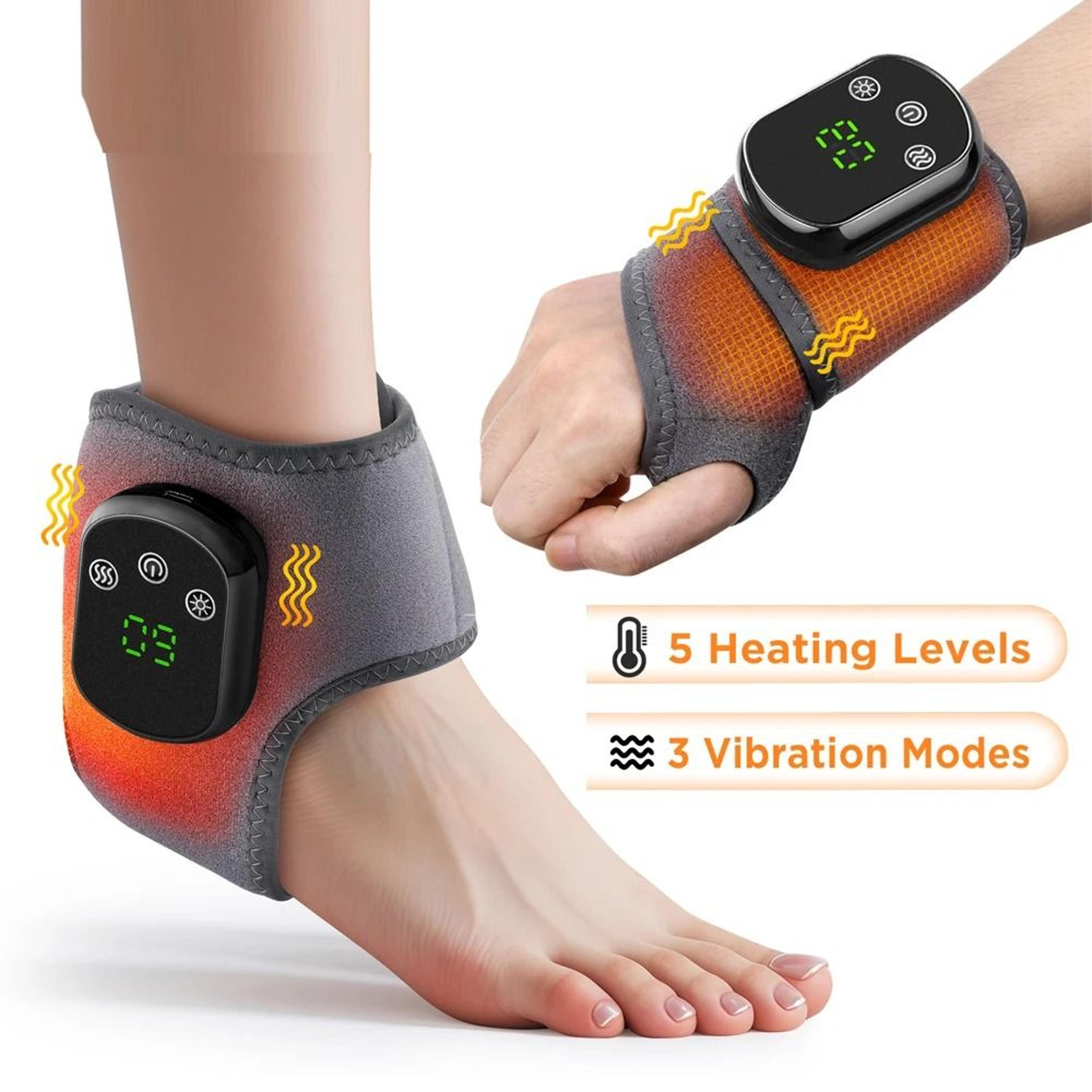 electric wrist brace heated wrist support with vibration massage adjustable wrap