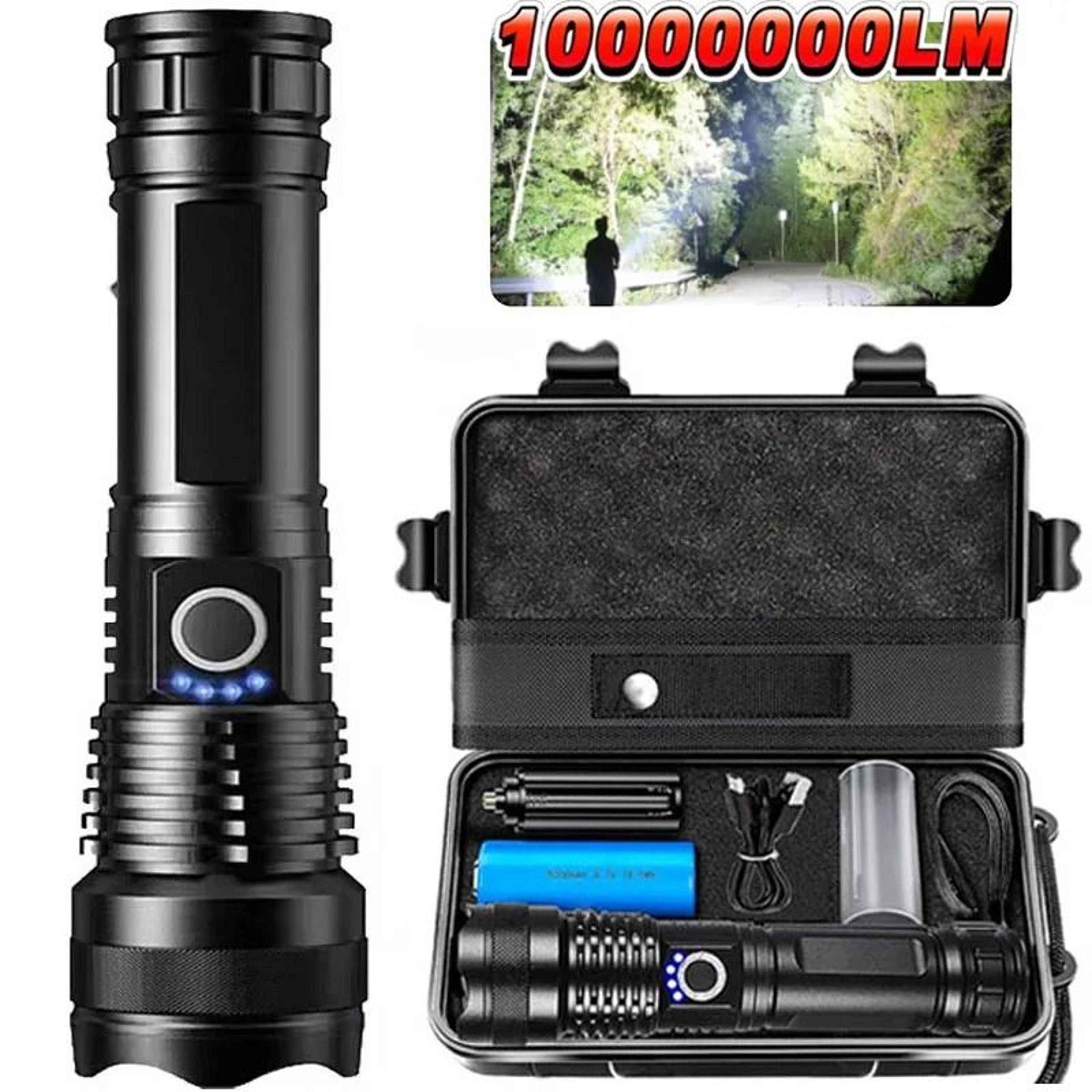 high power rechargeable tactical flashlight led zoom aluminum alloy torch