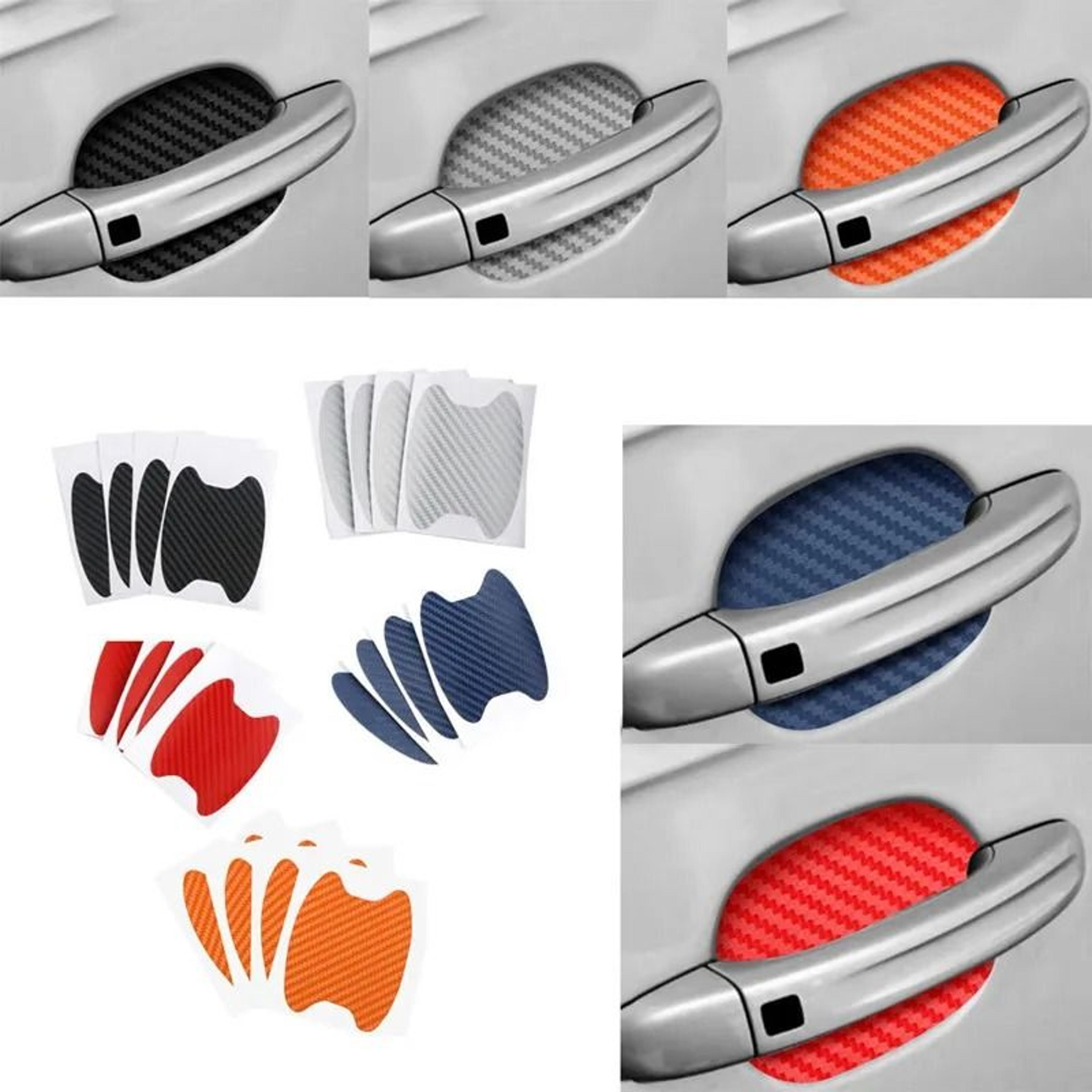 carbon fiber car door handle protector sticker set scratch resistant car handle film 4pcs