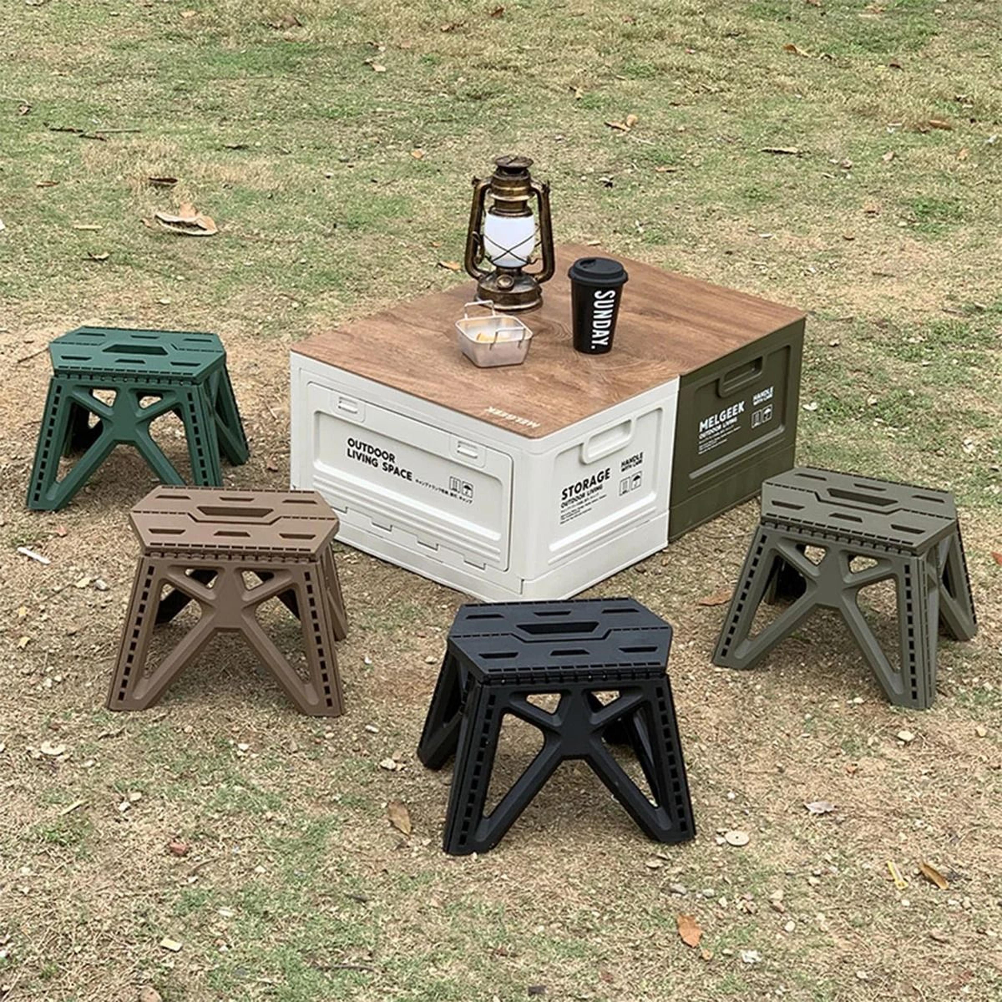 portable folding chair heavy duty foldable camping stool for outdoor travel