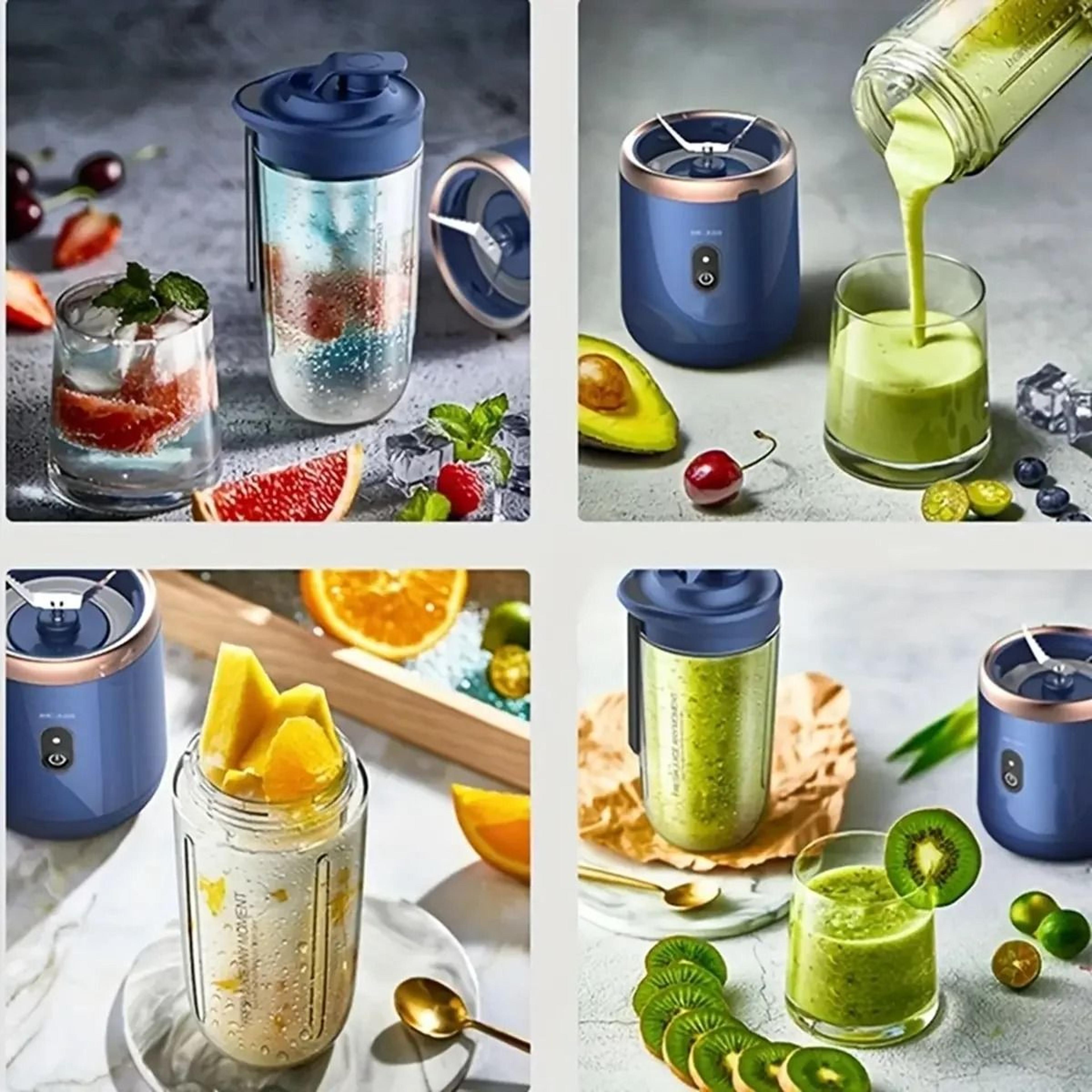 portable blender bottle usb rechargeable mini juice and smoothie blender 6 blades