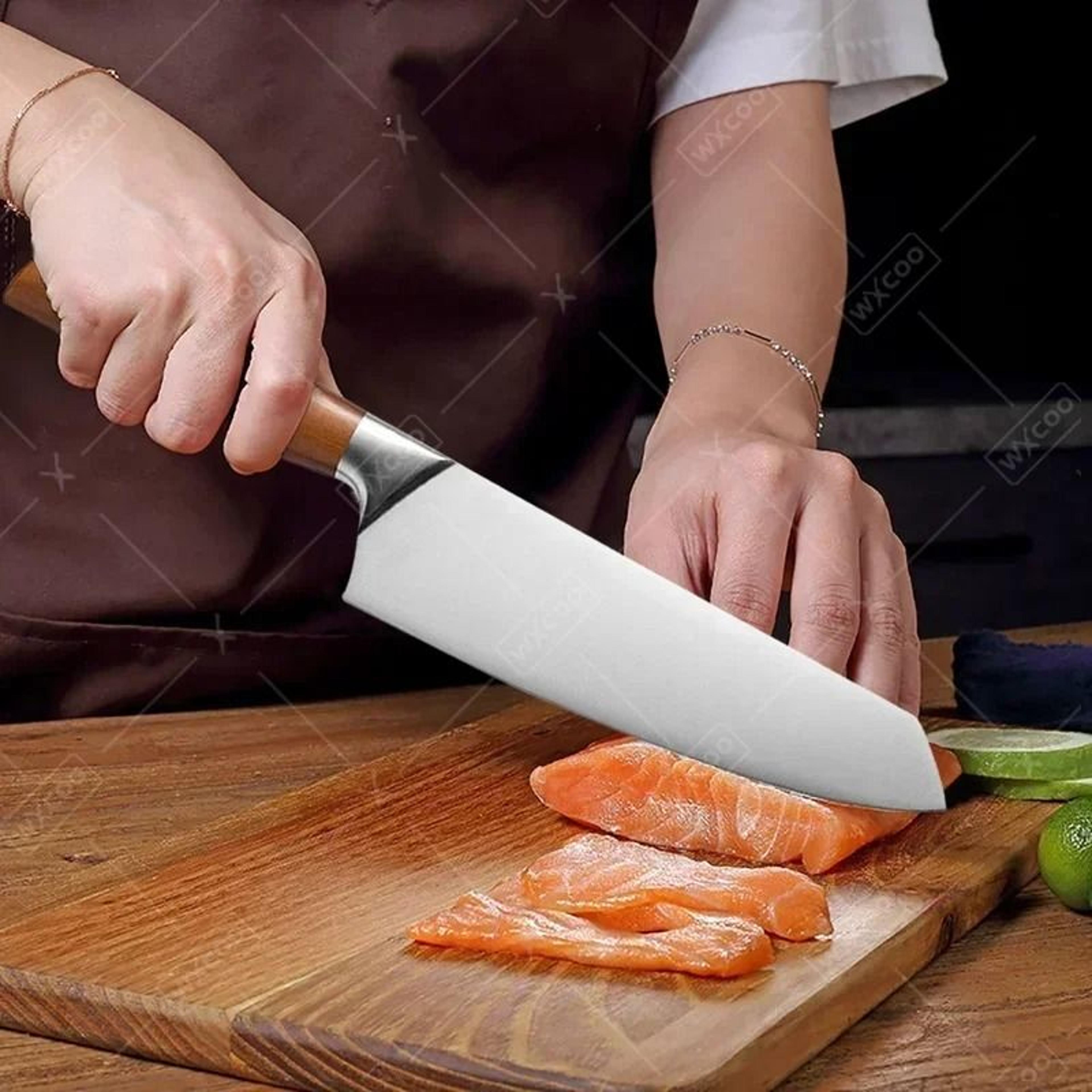 professional japanese kitchen knife set stainless steel chef knife santoku and cleaver