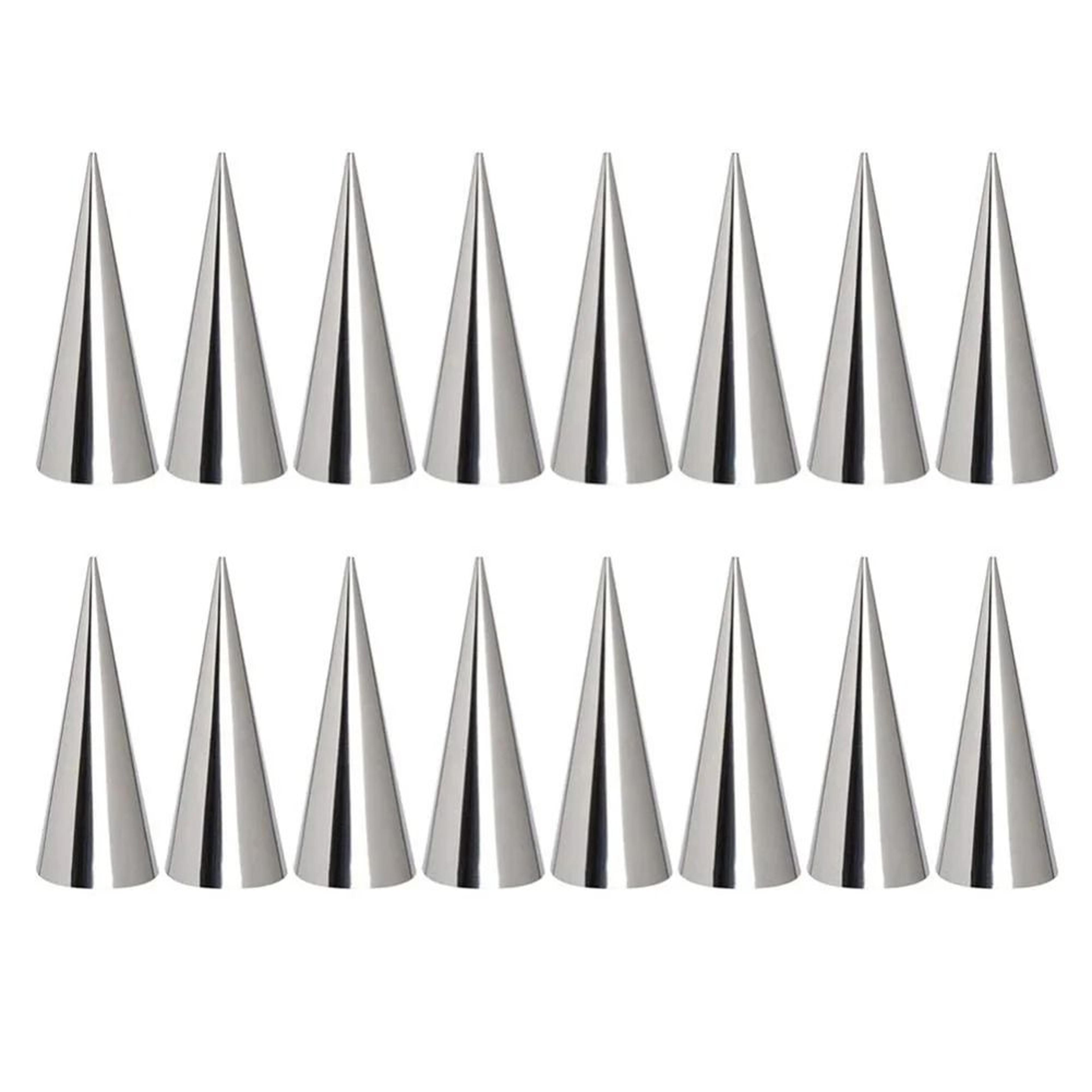 16 piece cream horn molds pastry cone roll molds for croissants and desserts
