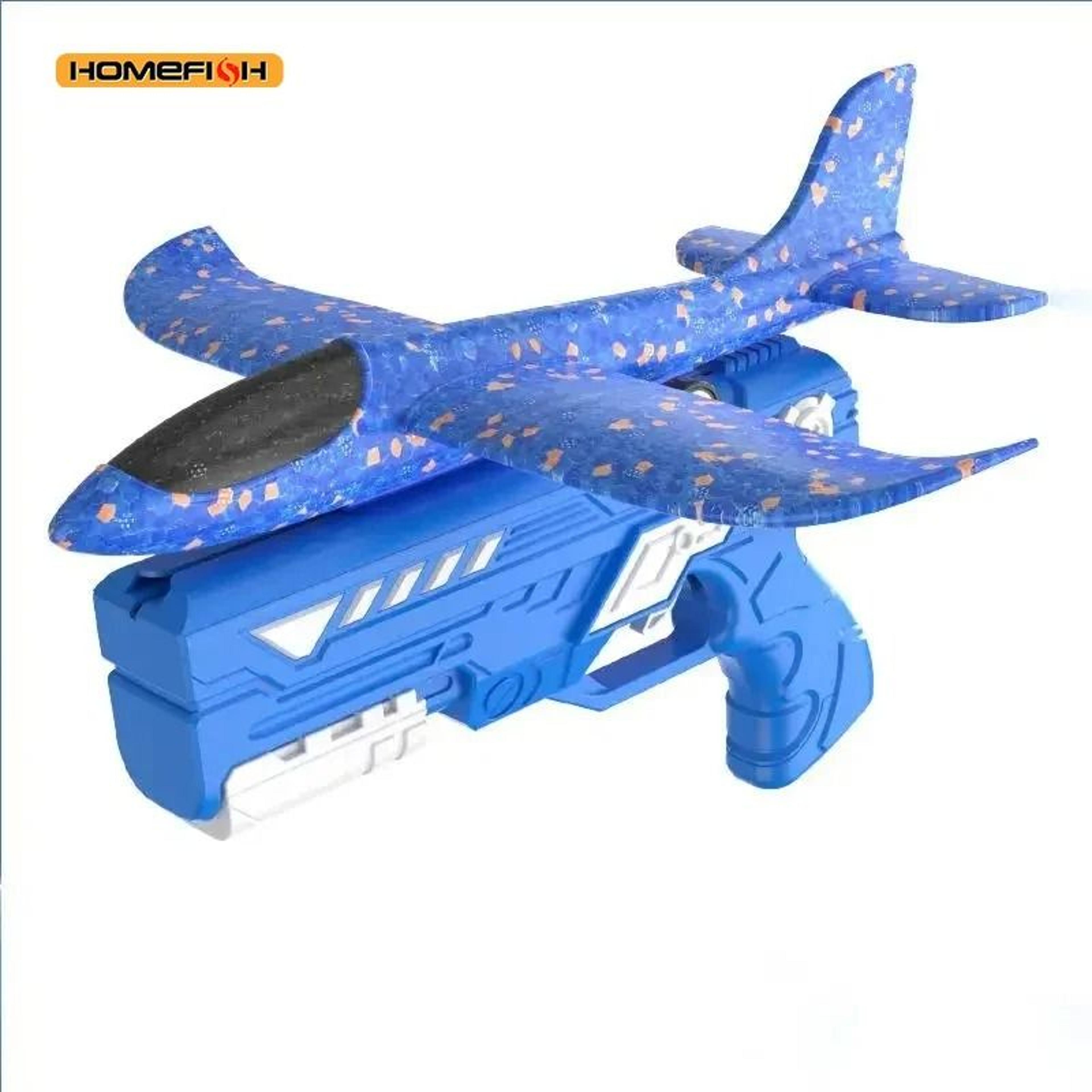 kids foam airplane toy launcher outdoor glider plane set