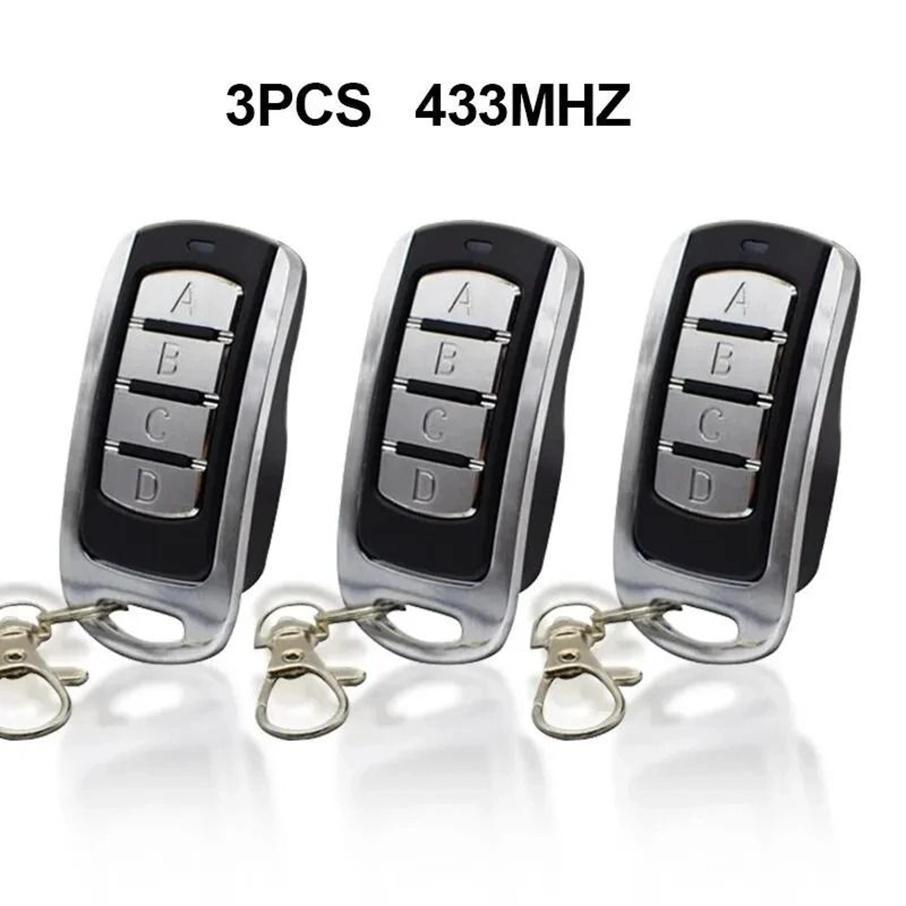 3 pcs 433mhz garage remote wireless gate control key fob transmitter for shutter and garage doors