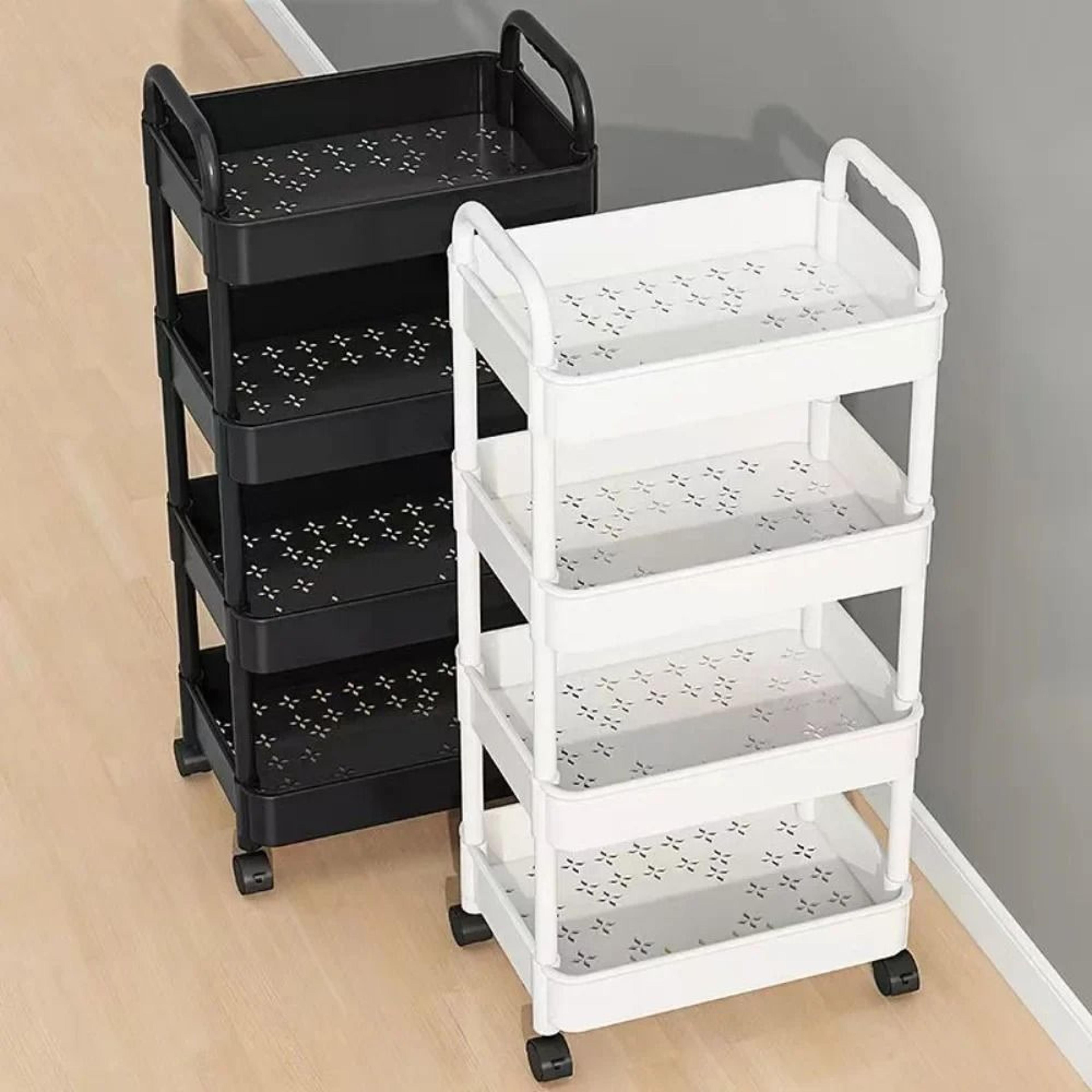 multi layer kitchen storage trolley rolling cart organizer for snacks fruits and vegetables