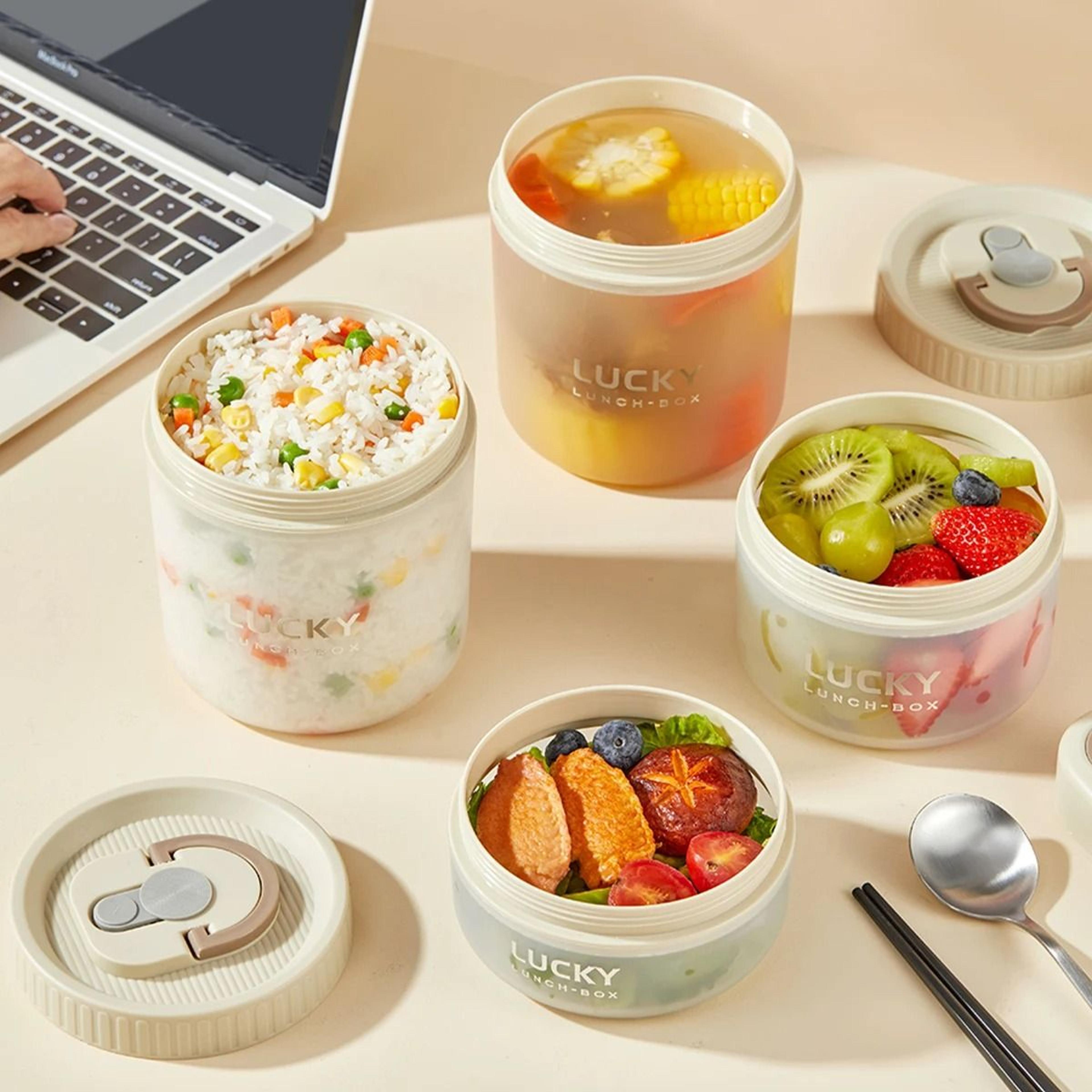 transparent lunch box with handle portable leak proof bento container