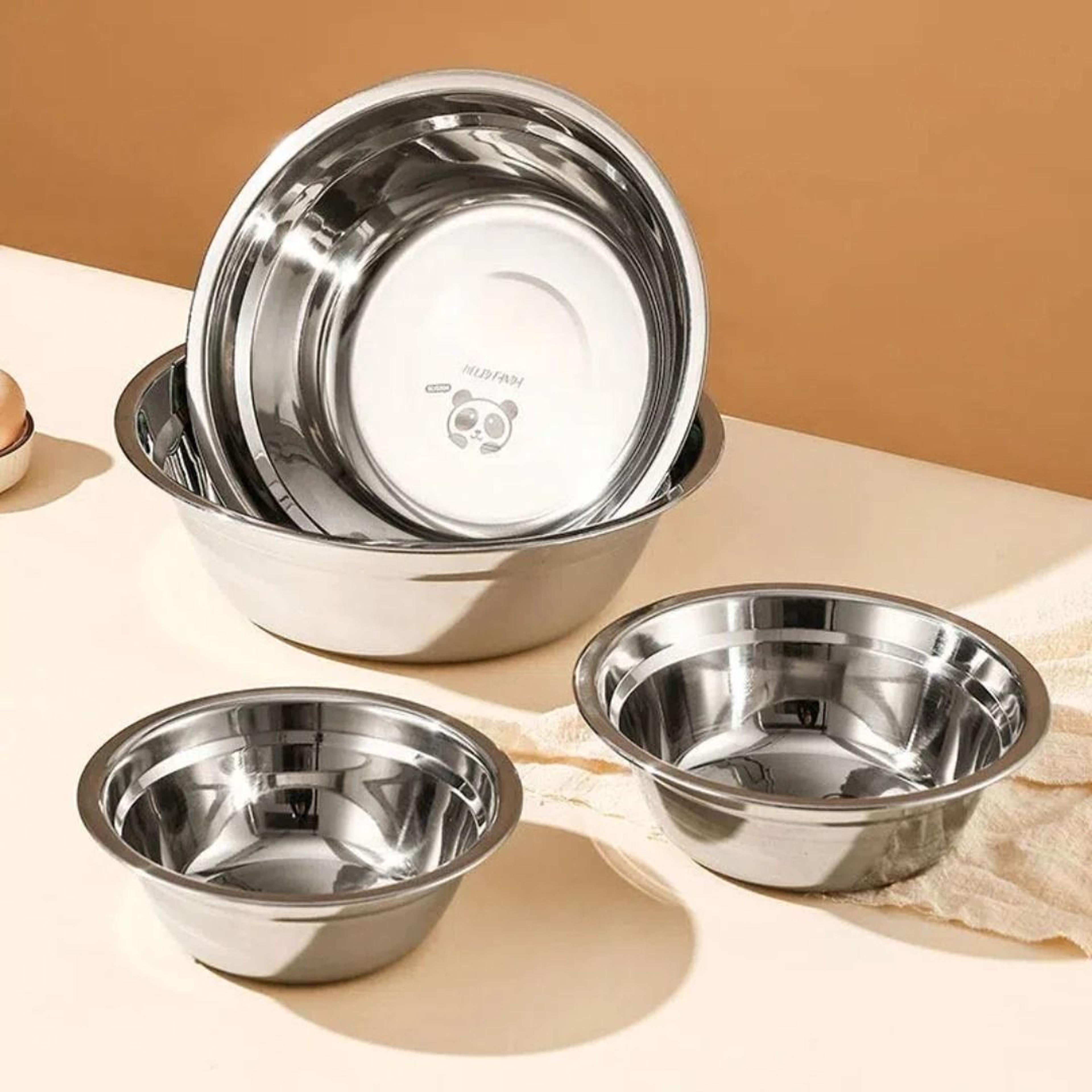 large capacity stainless steel mixing bowl salad kneading bowl