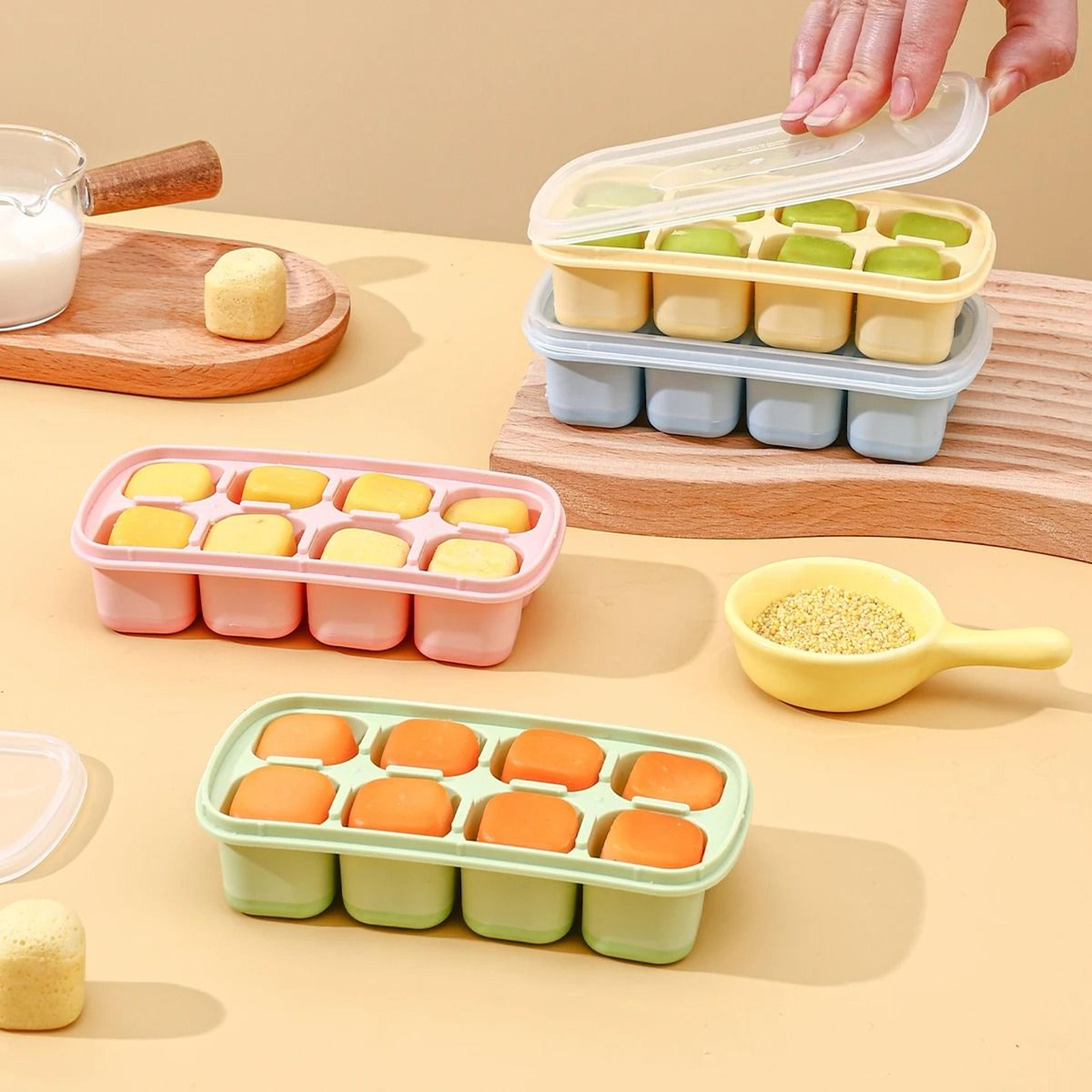 mini silicone ice cube tray with lid square ice mold for cold drinks