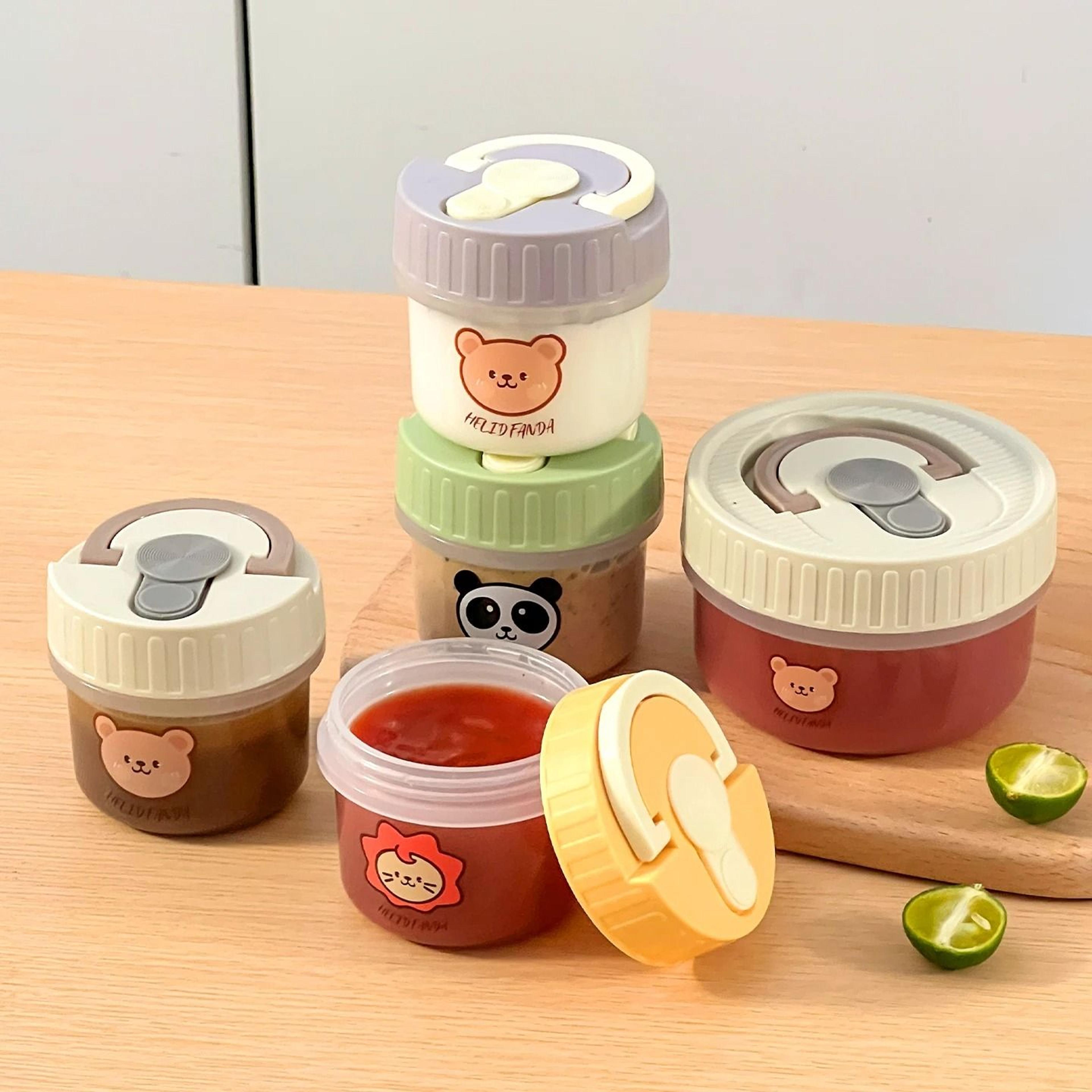 reusable mini sauce container clear sealed portable sauce cup with handle