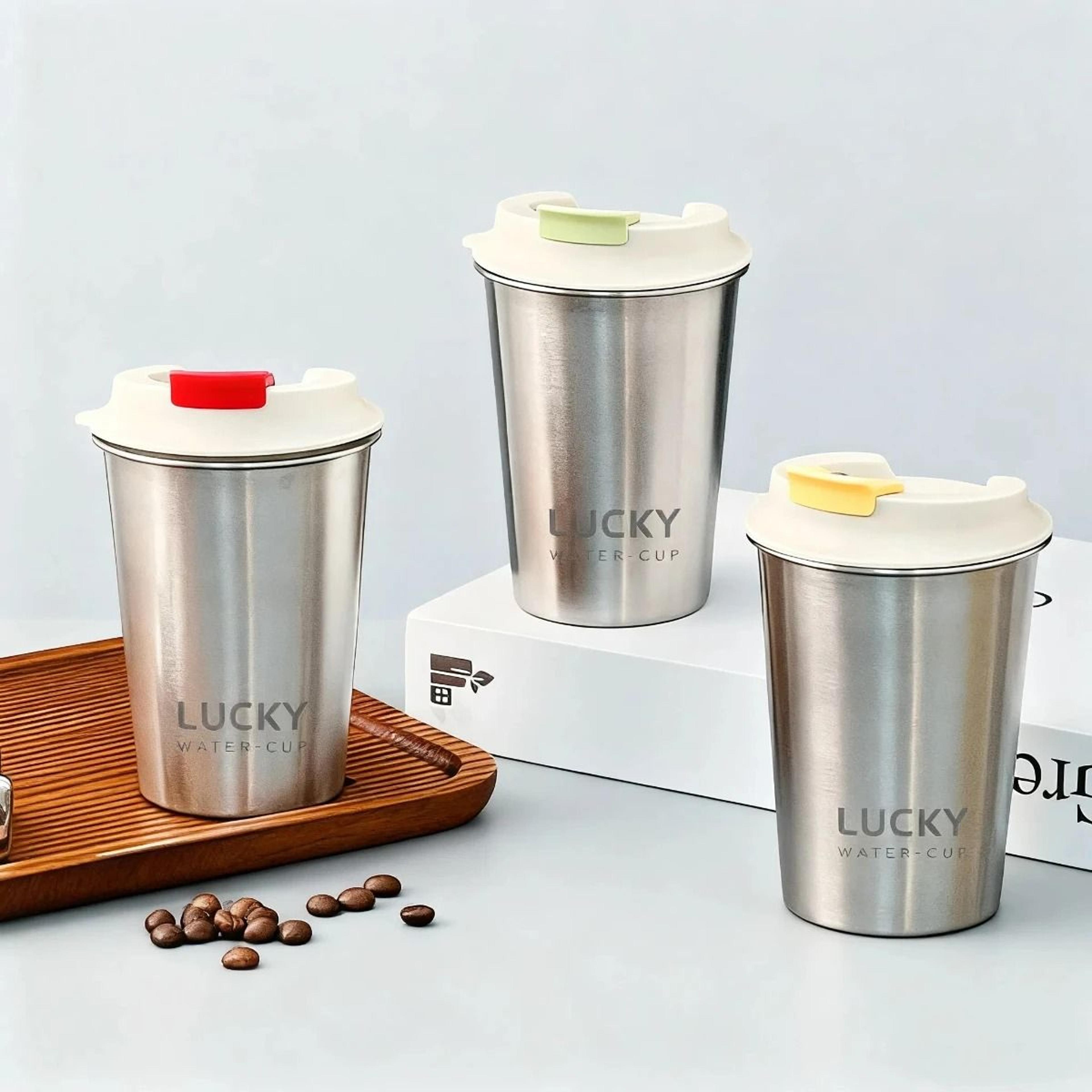 stainless steel coffee cup portable sealed water tumbler with lid