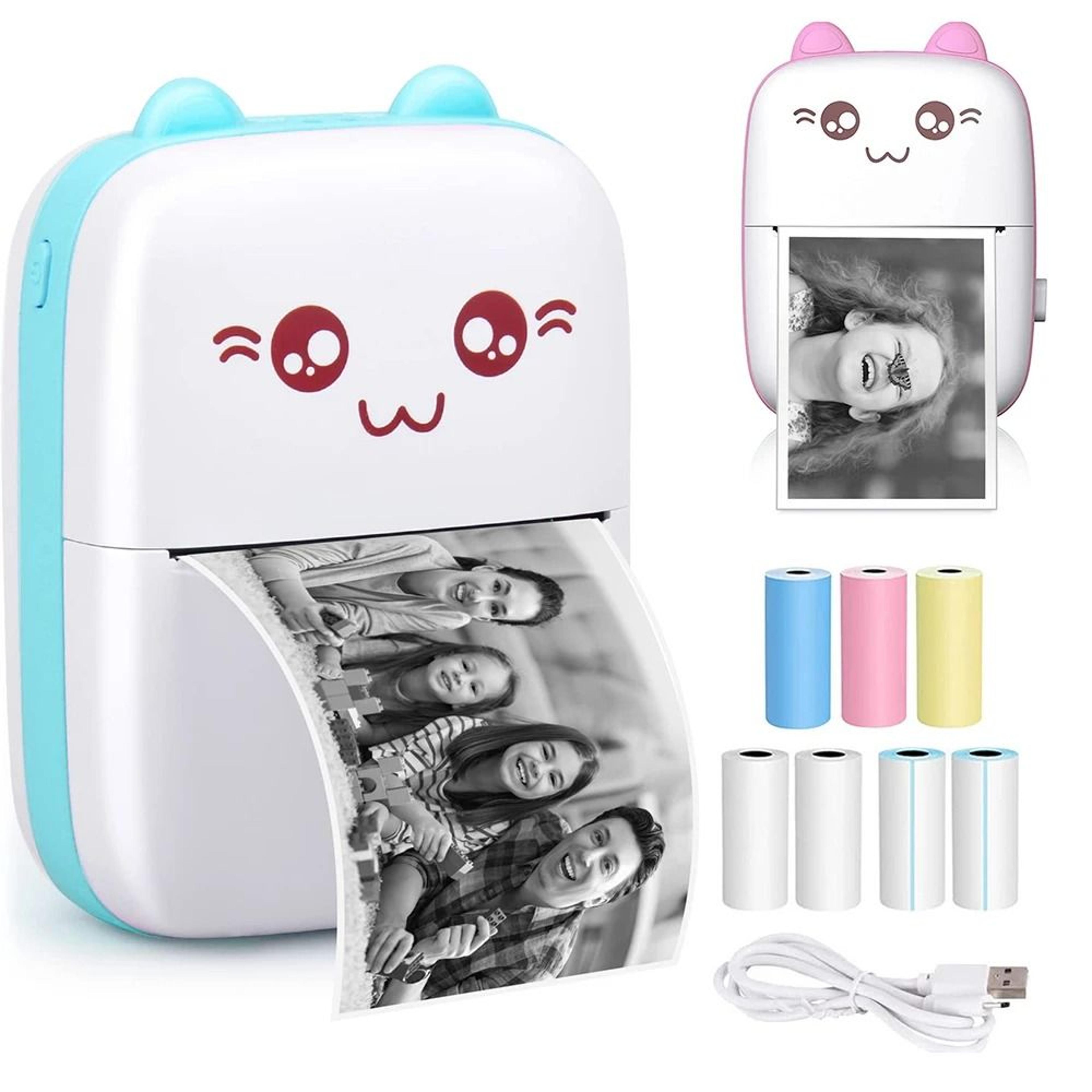 portable mini bluetooth printer pocket thermal photo and label printer for students