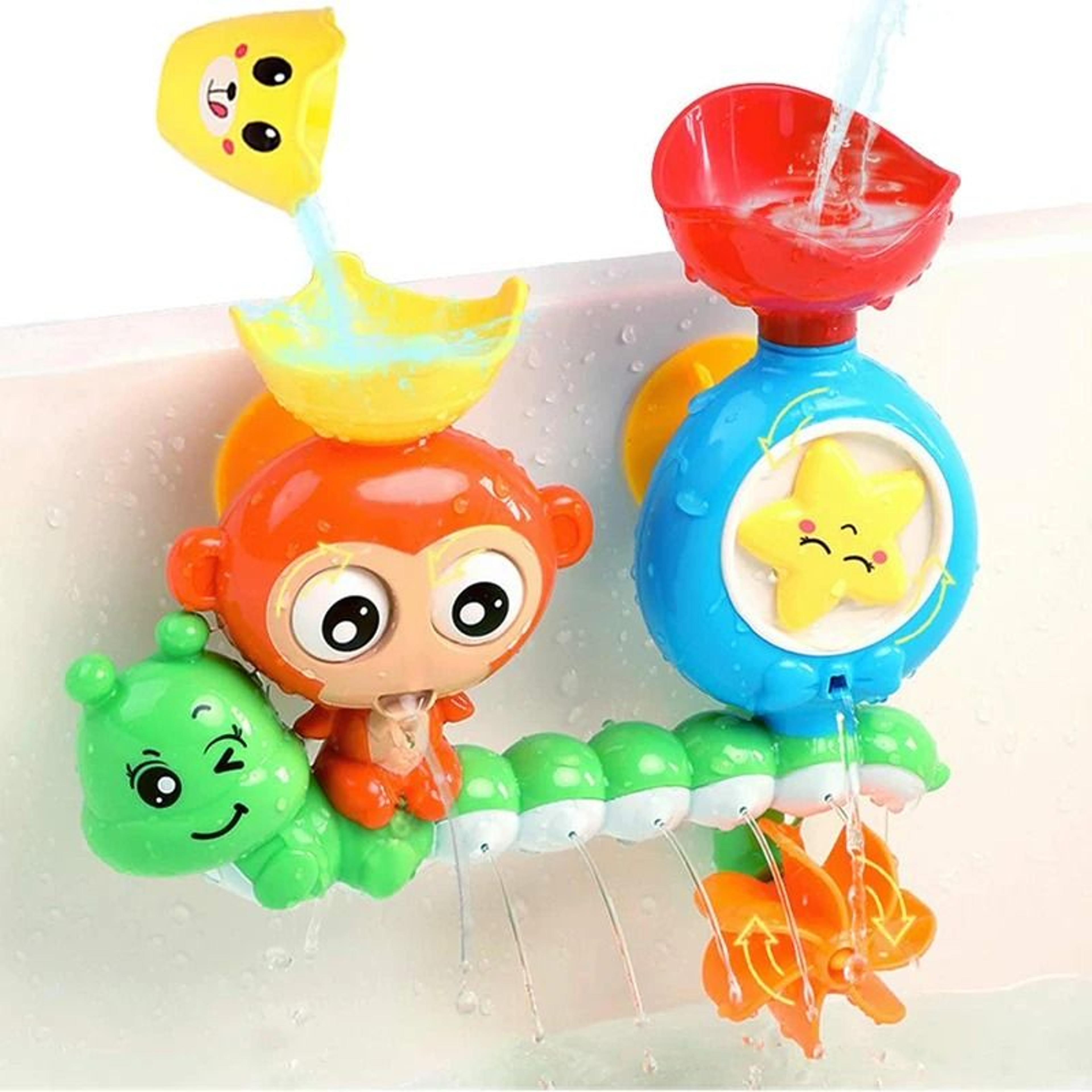 baby bath wall toy suction cup water track shower toy for kids