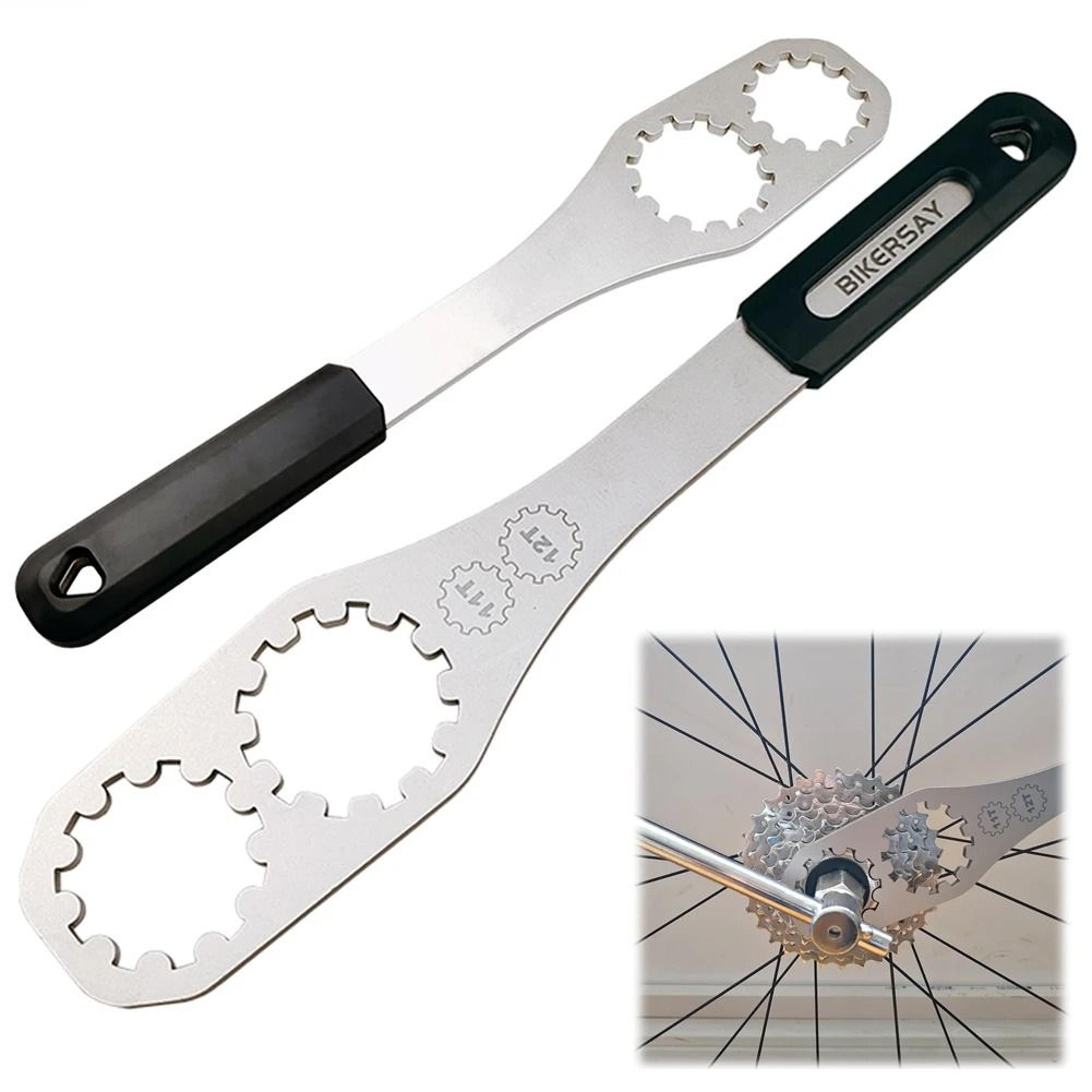 stainless steel bicycle cassette removal tool flywheel fixed wrench