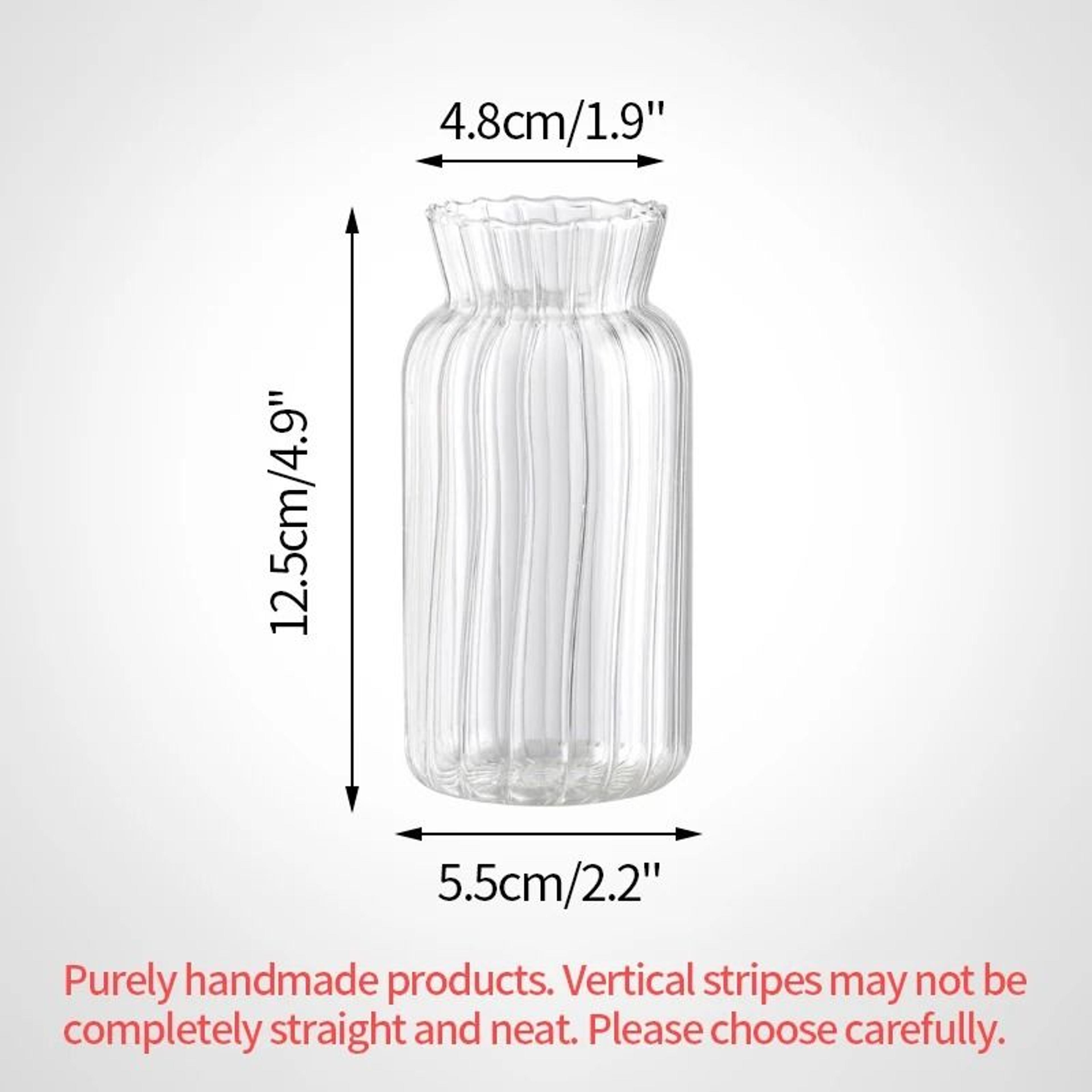 vintage mini glass vase transparent flower vase for home decor