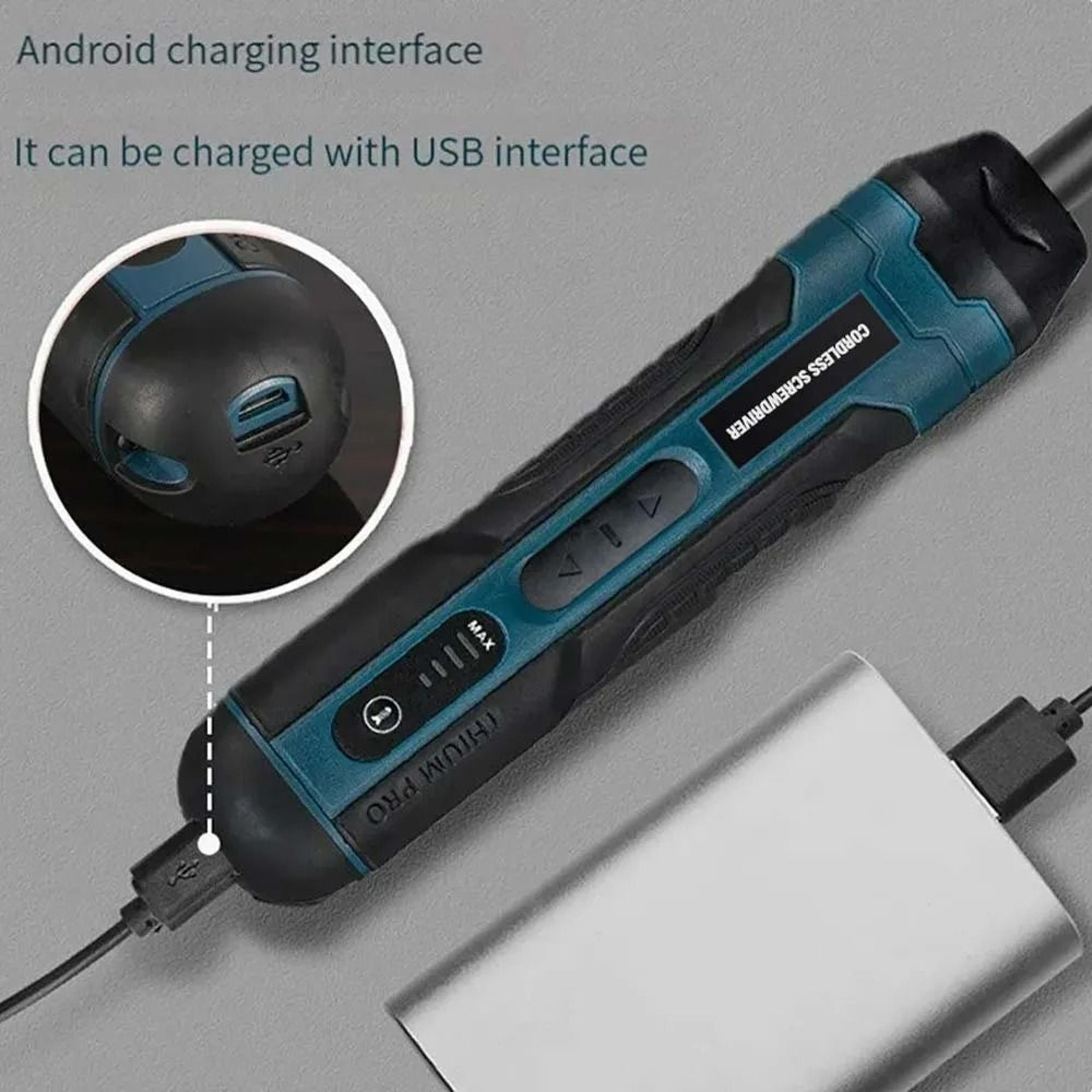 mini cordless electric screwdriver rechargeable power tool set for home repair and assembly