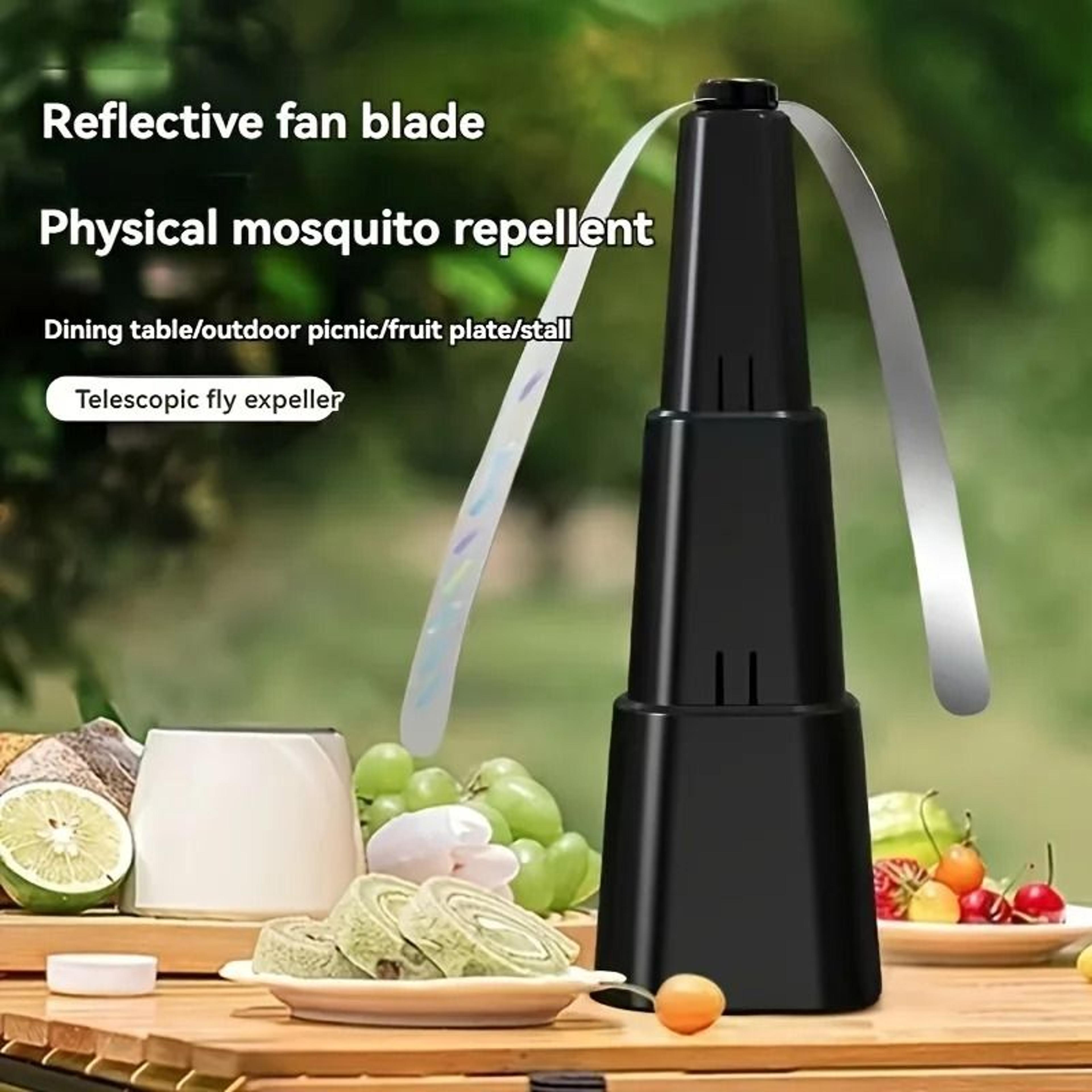 portable fly repelling fan chemical free insect repellent with reflective blades