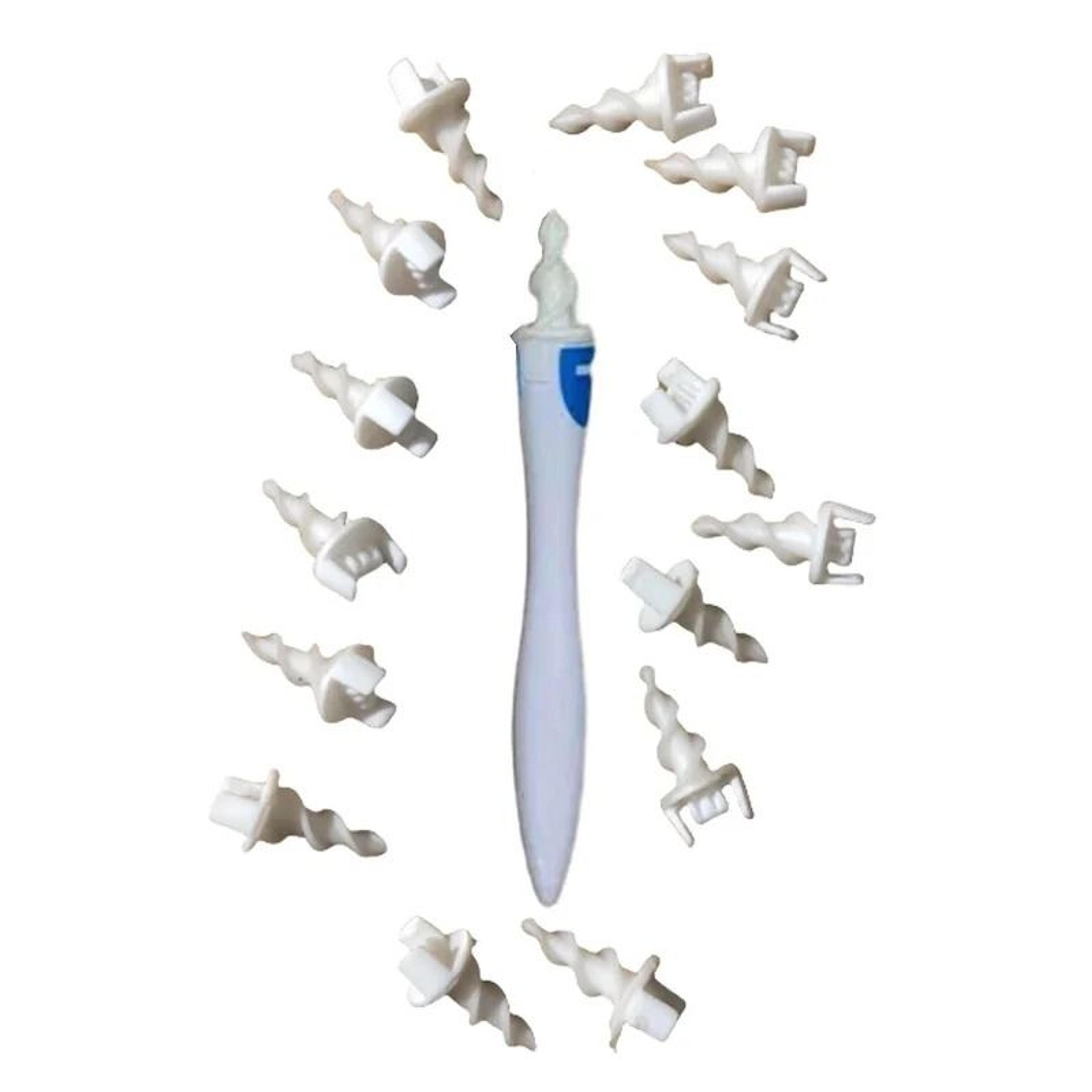 portable spiral ear wax remover tool with soft silicone tips