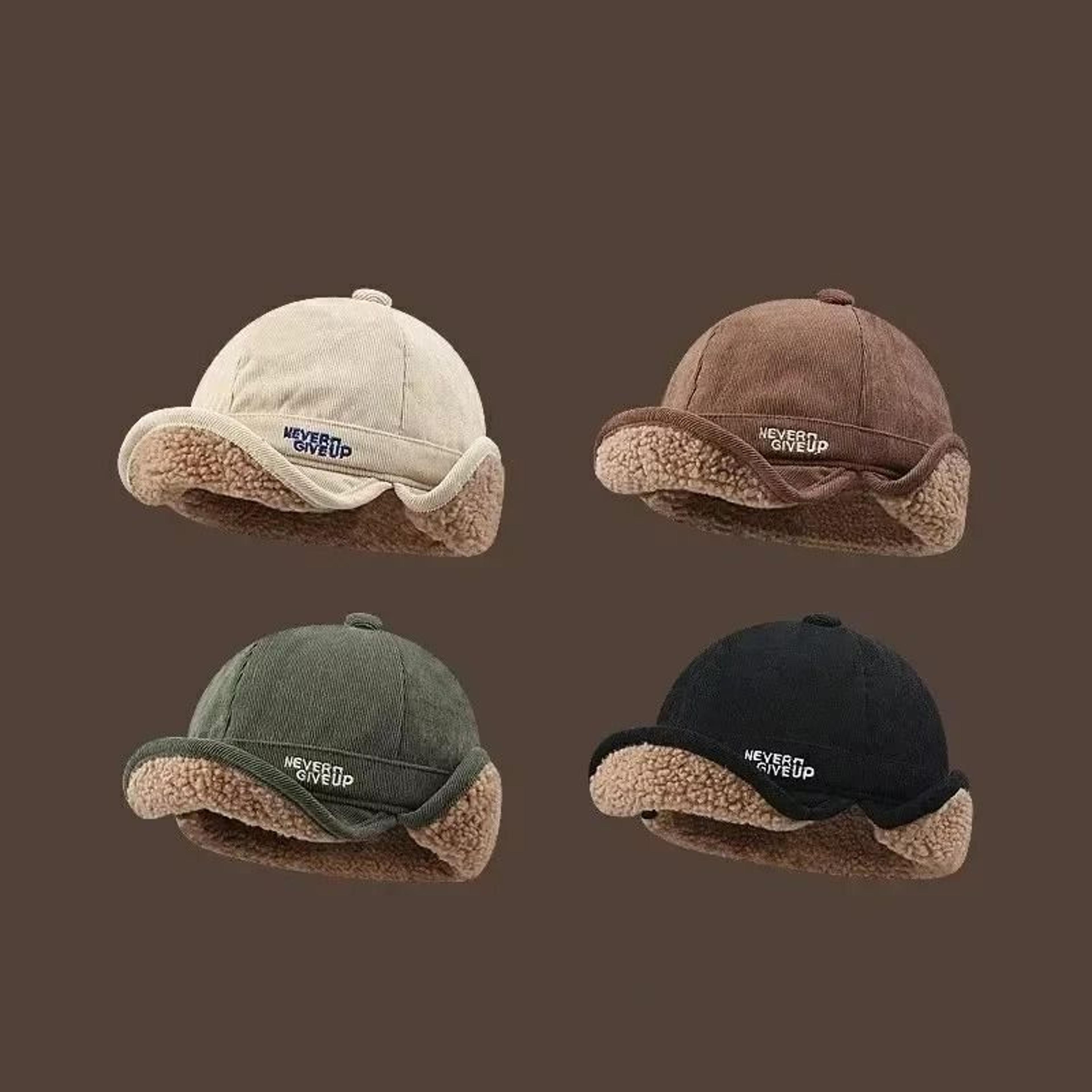 winter windproof fleece lined ear protection cycling hat for cold weather
