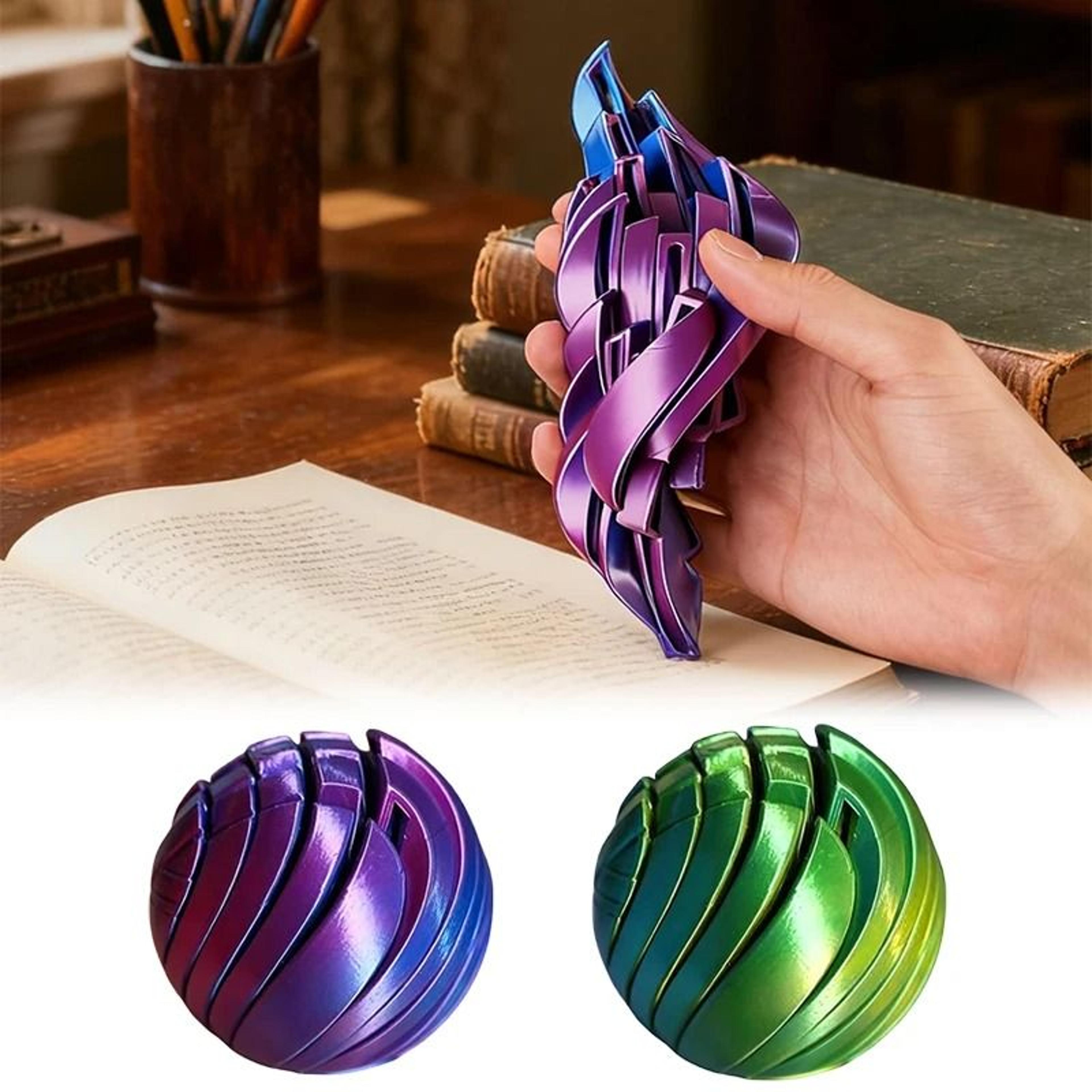 3d rotating slime ball fidget toy anxiety relief twistsphere