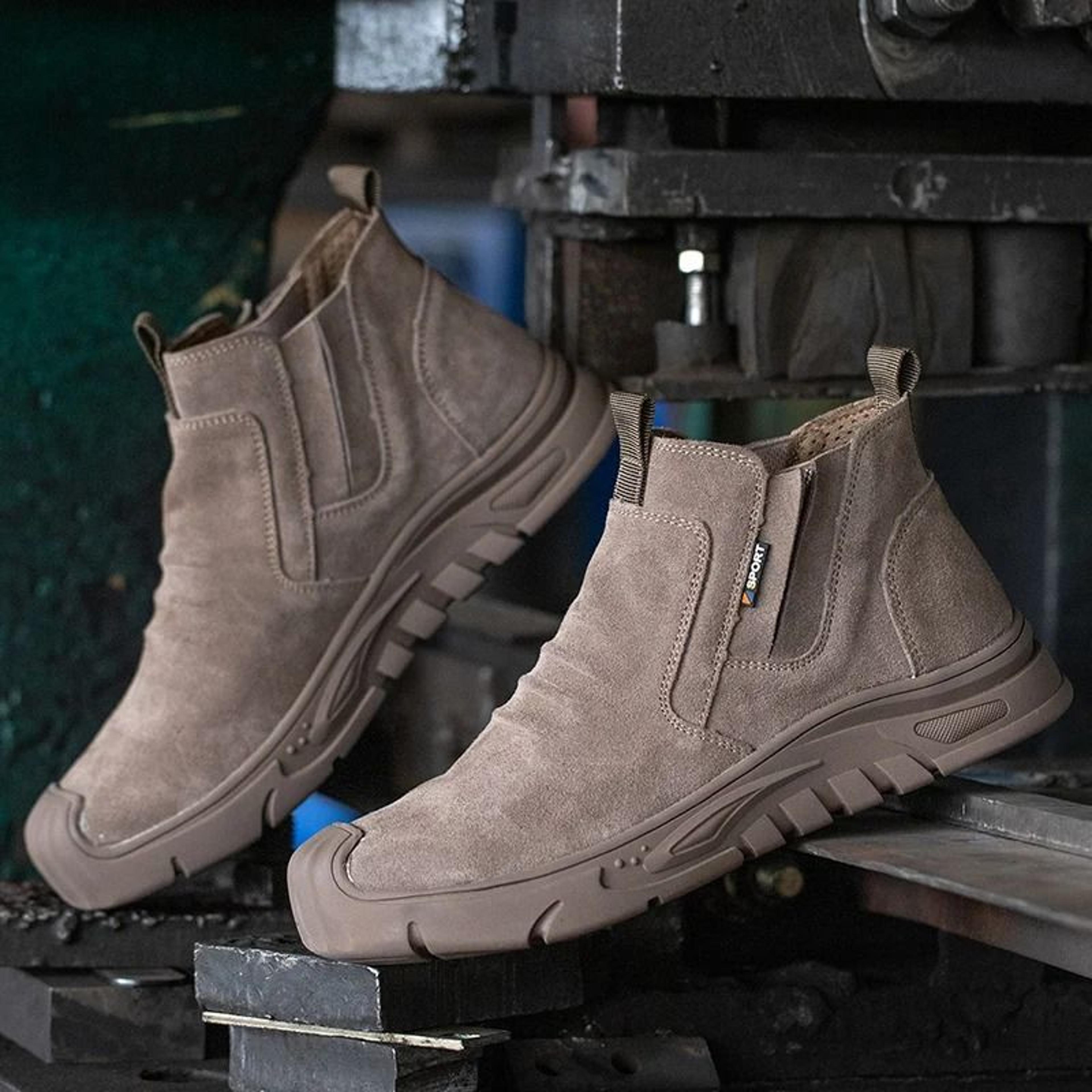 steel toe safety work boots anti puncture protection for men