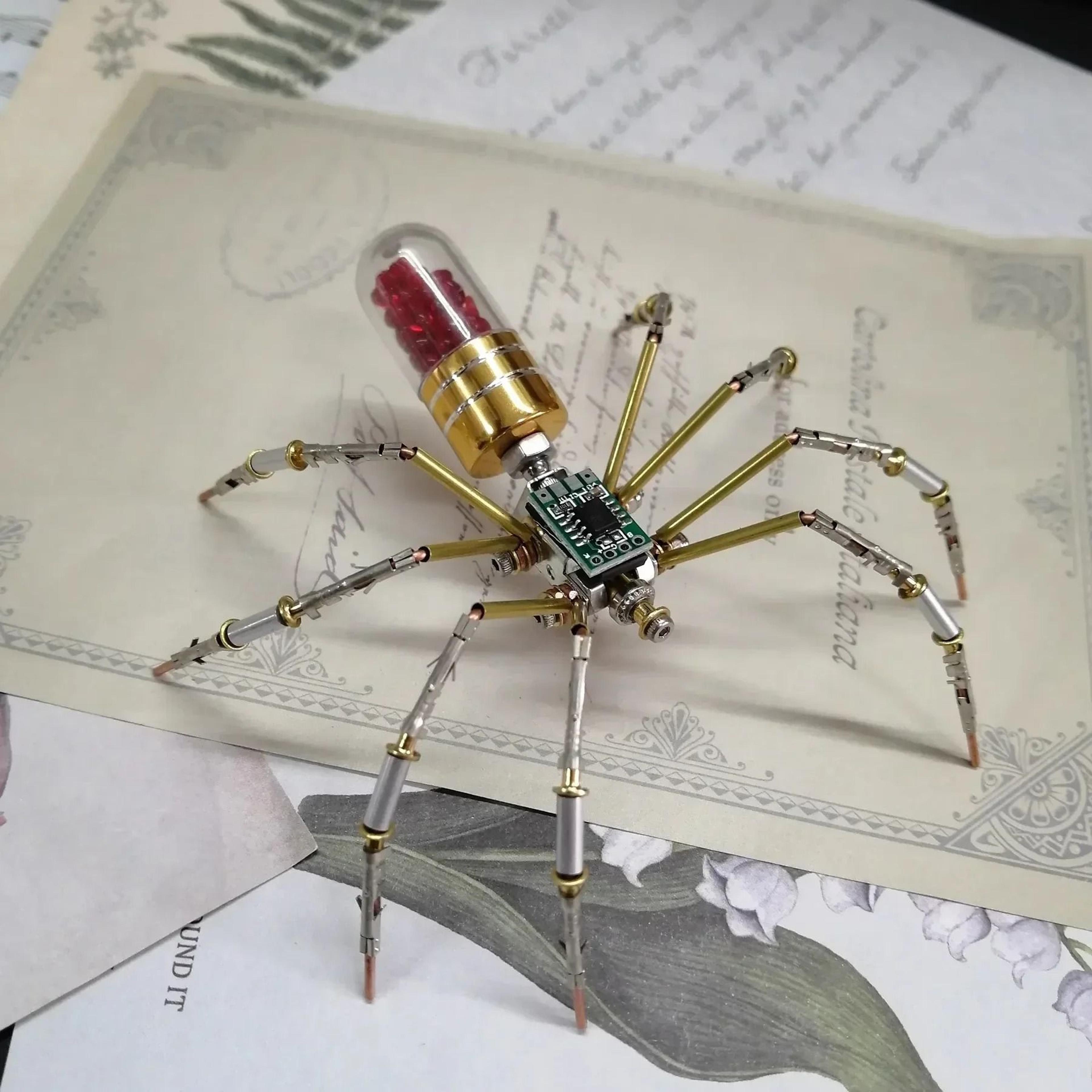 diy mechanical spider metal model kit cyberpunk 3d puzzle