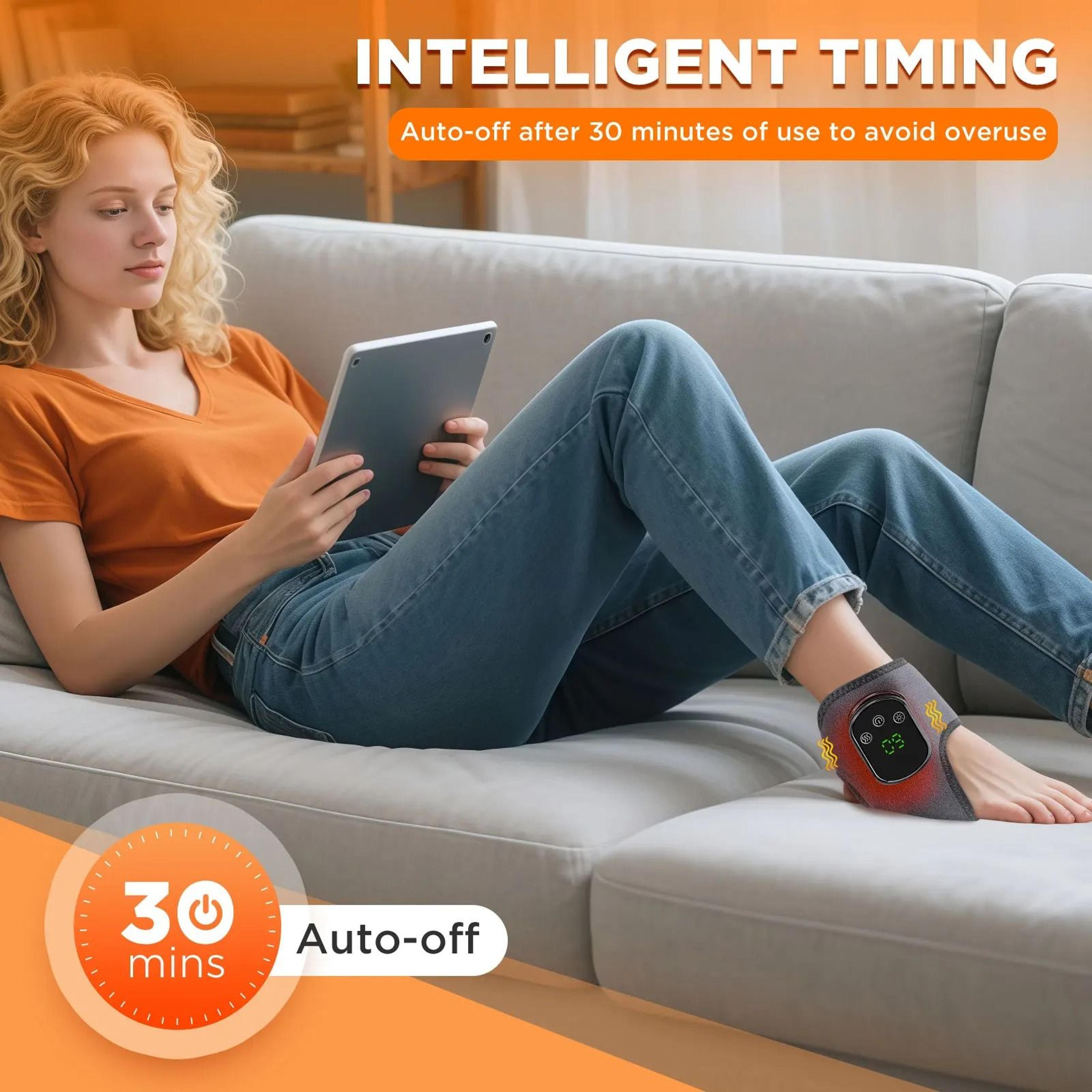 electric foot and hand massager with heat and vibration portable relaxation device
