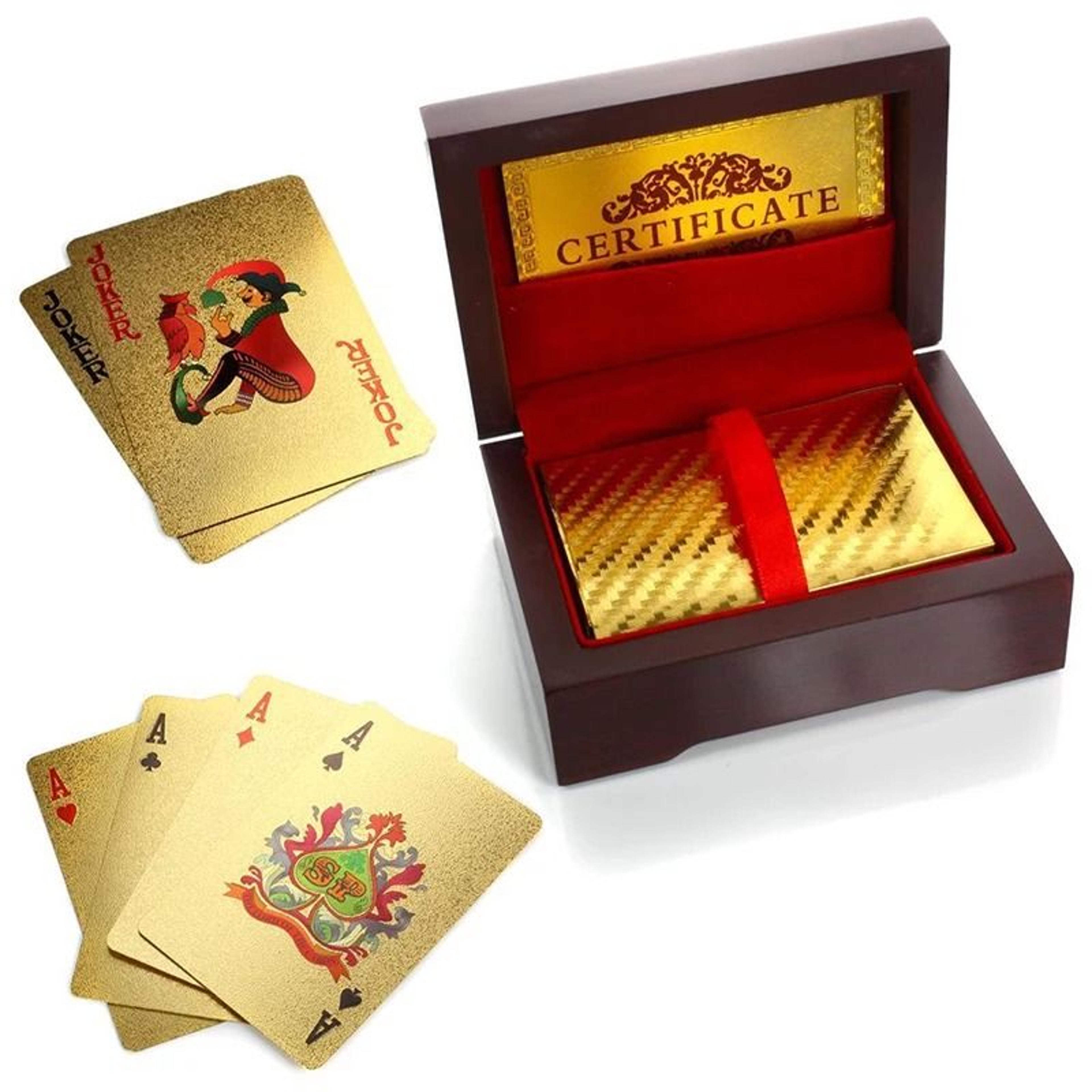 24k gold plated playing cards luxury poker deck gift set