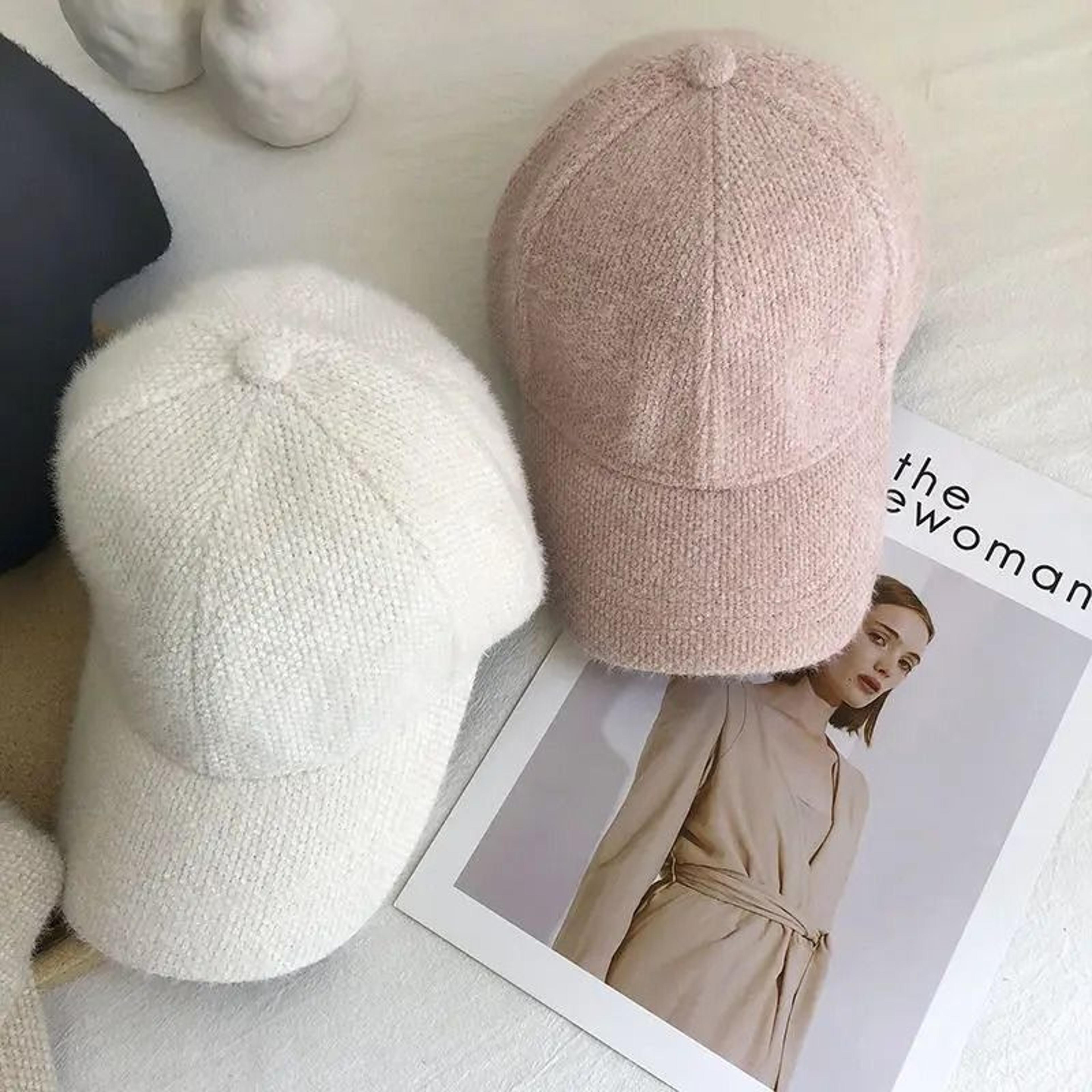 winter duckbill cap korean style solid color warm baseball hat