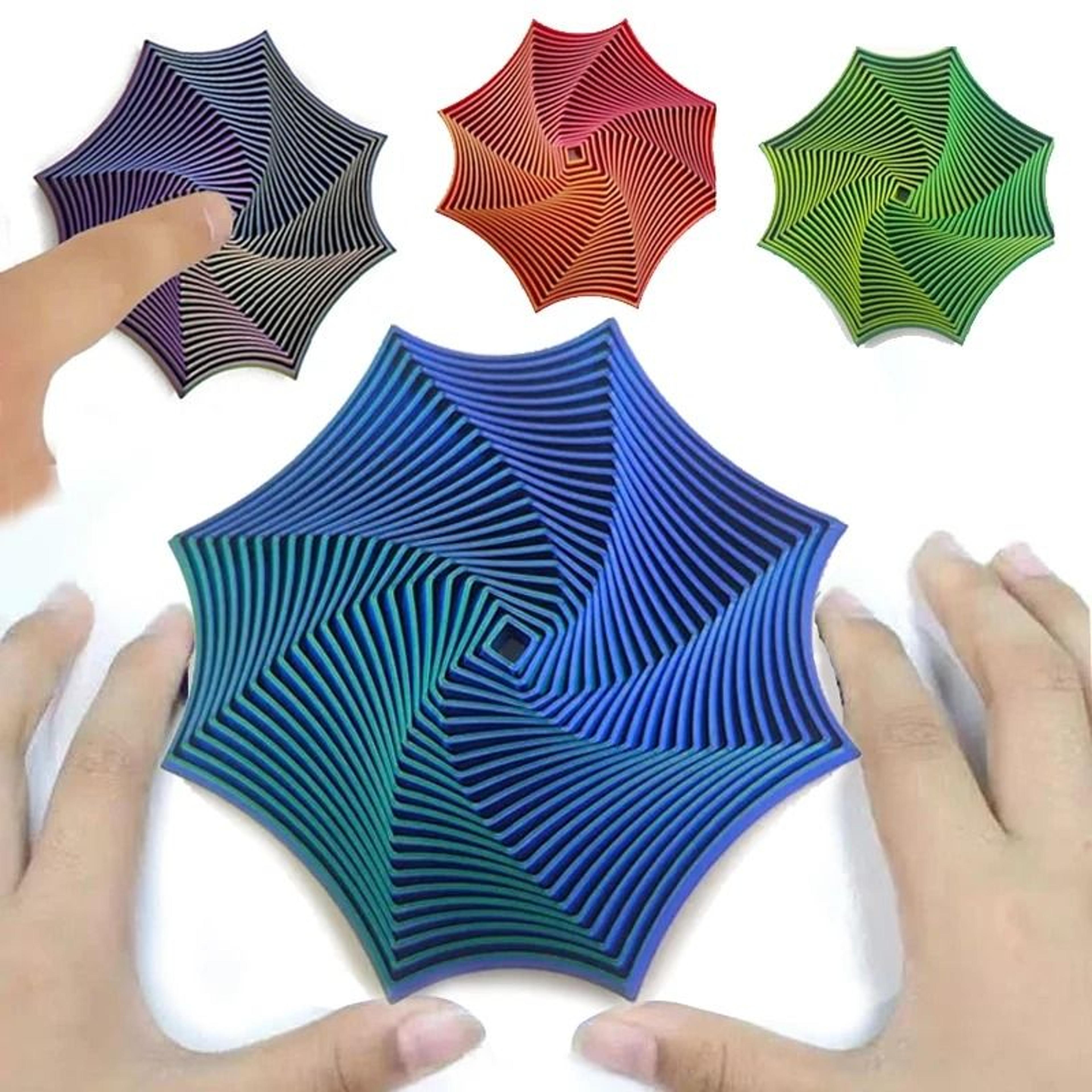 octaspin 3d printed octagonal fidget toy for stress relief