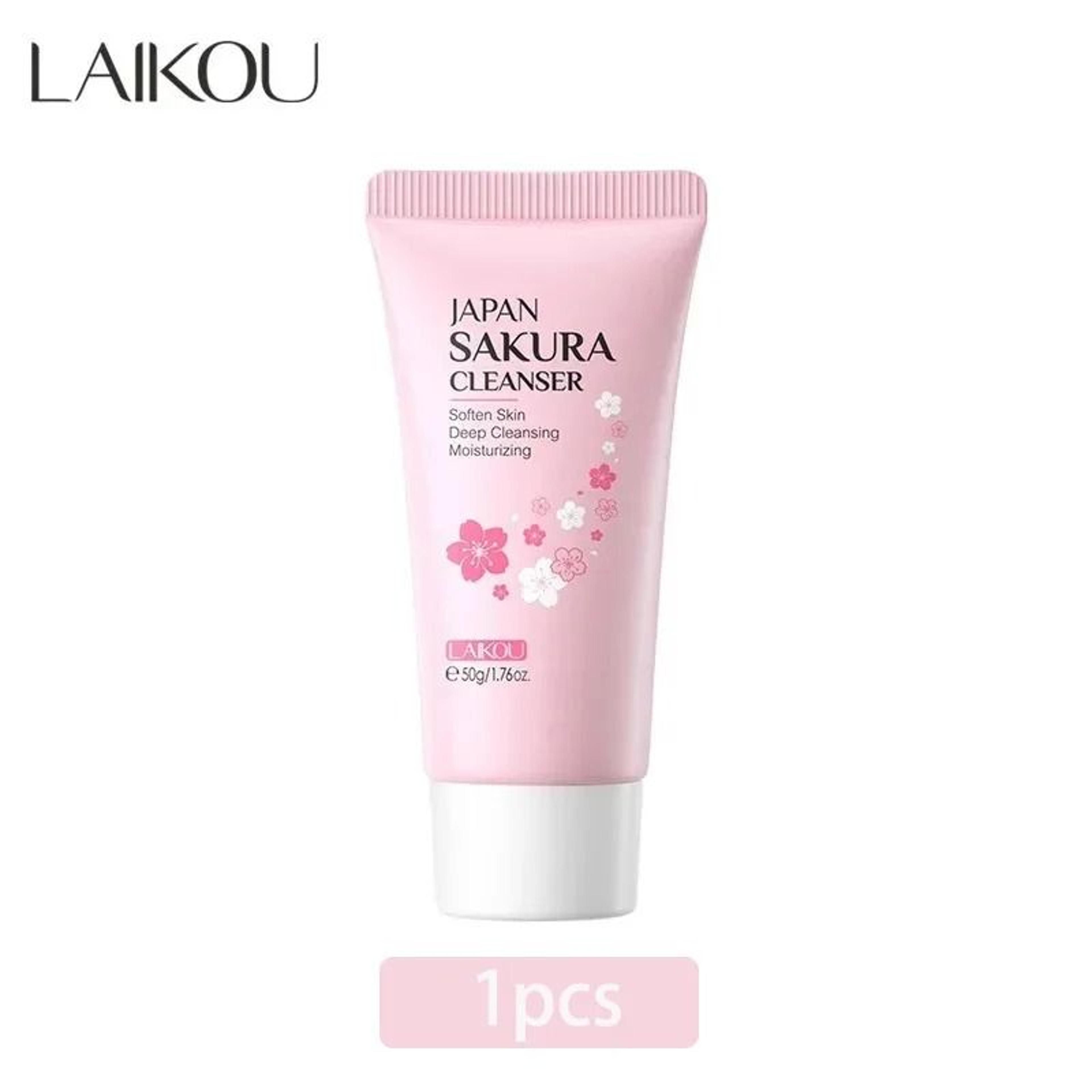 laikou sakura gentle facial cleanser for oil control and pore care