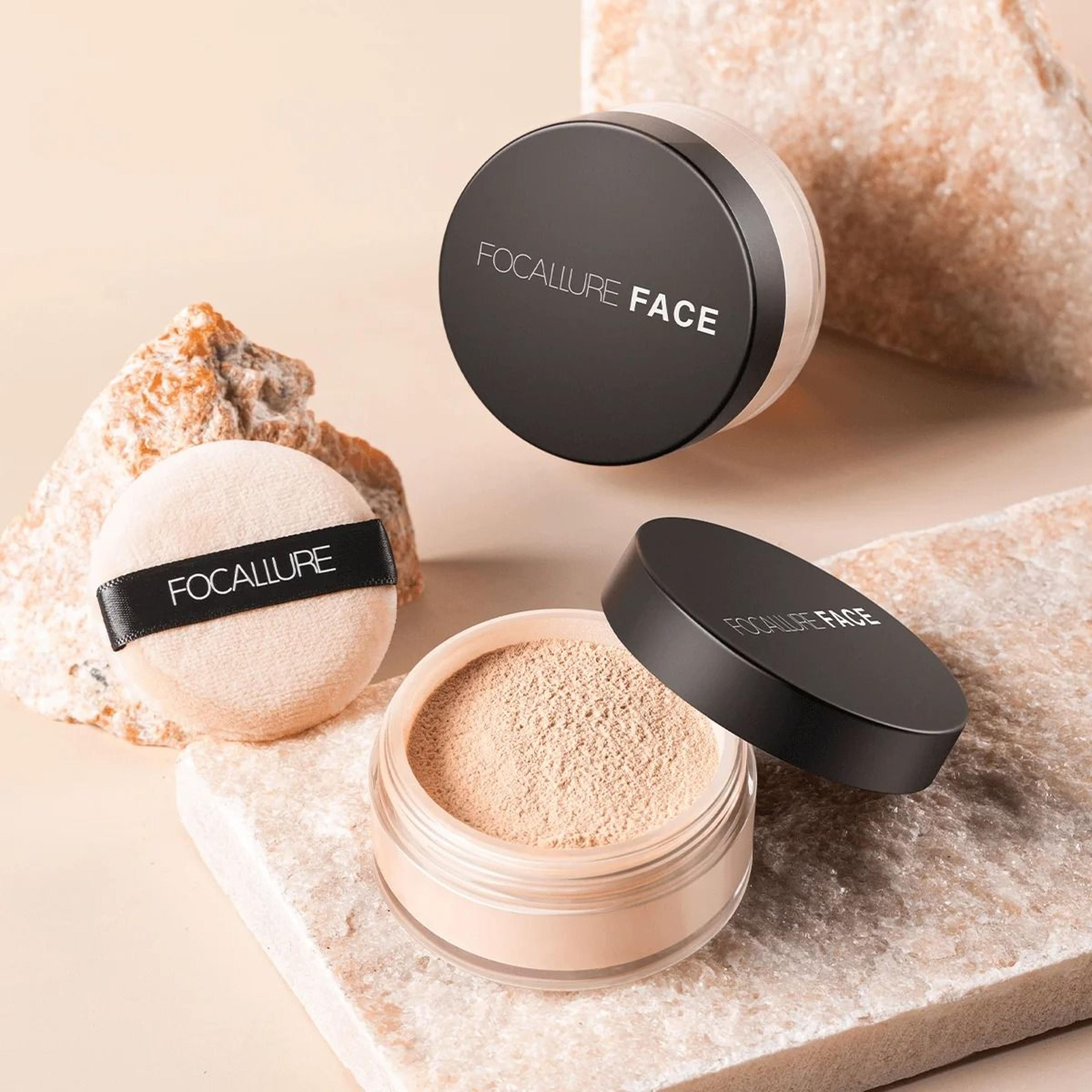 focallure invisible finish loose setting powder translucent oil control face powder