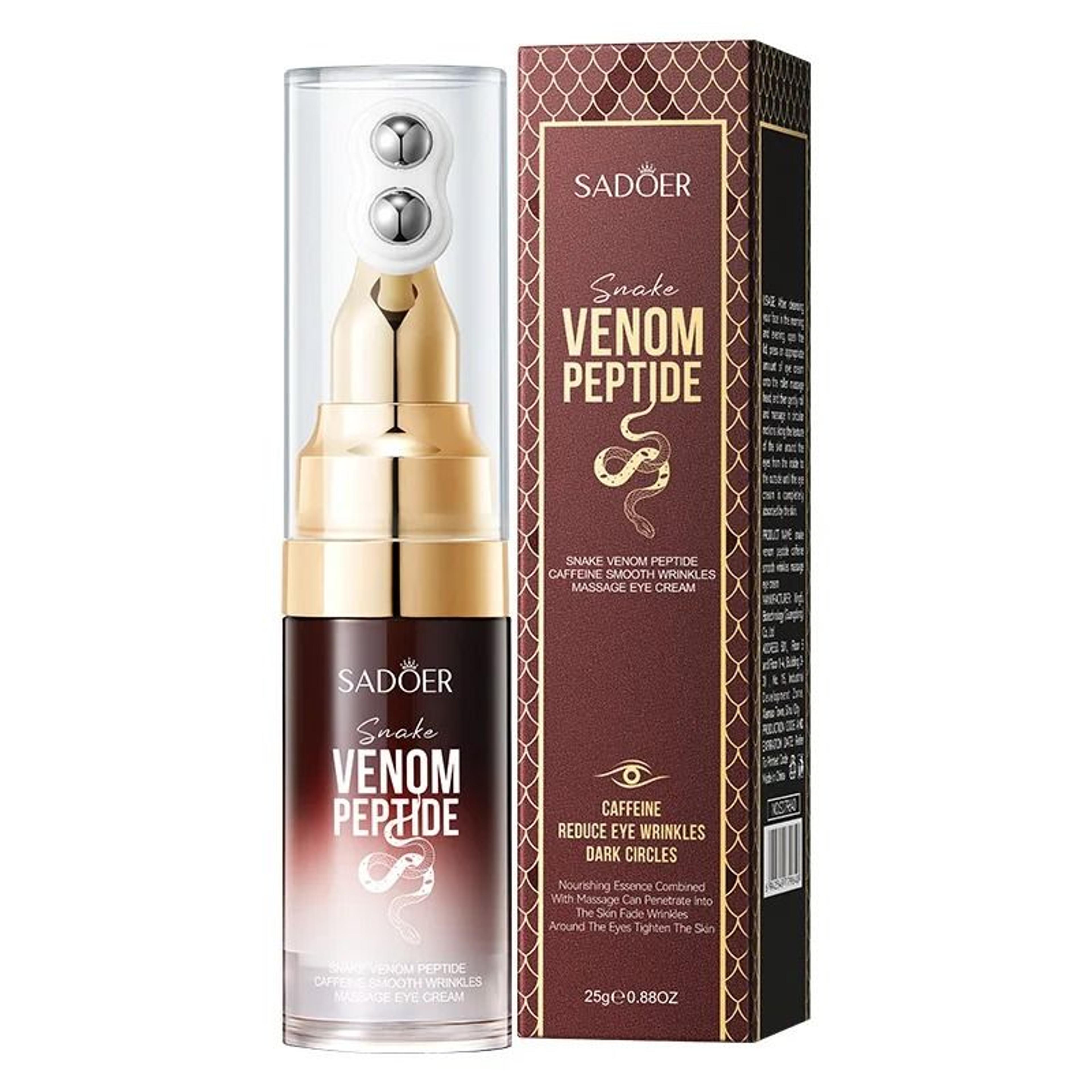 sadoer snake venom peptide caffeine eye cream for wrinkles and dark circles