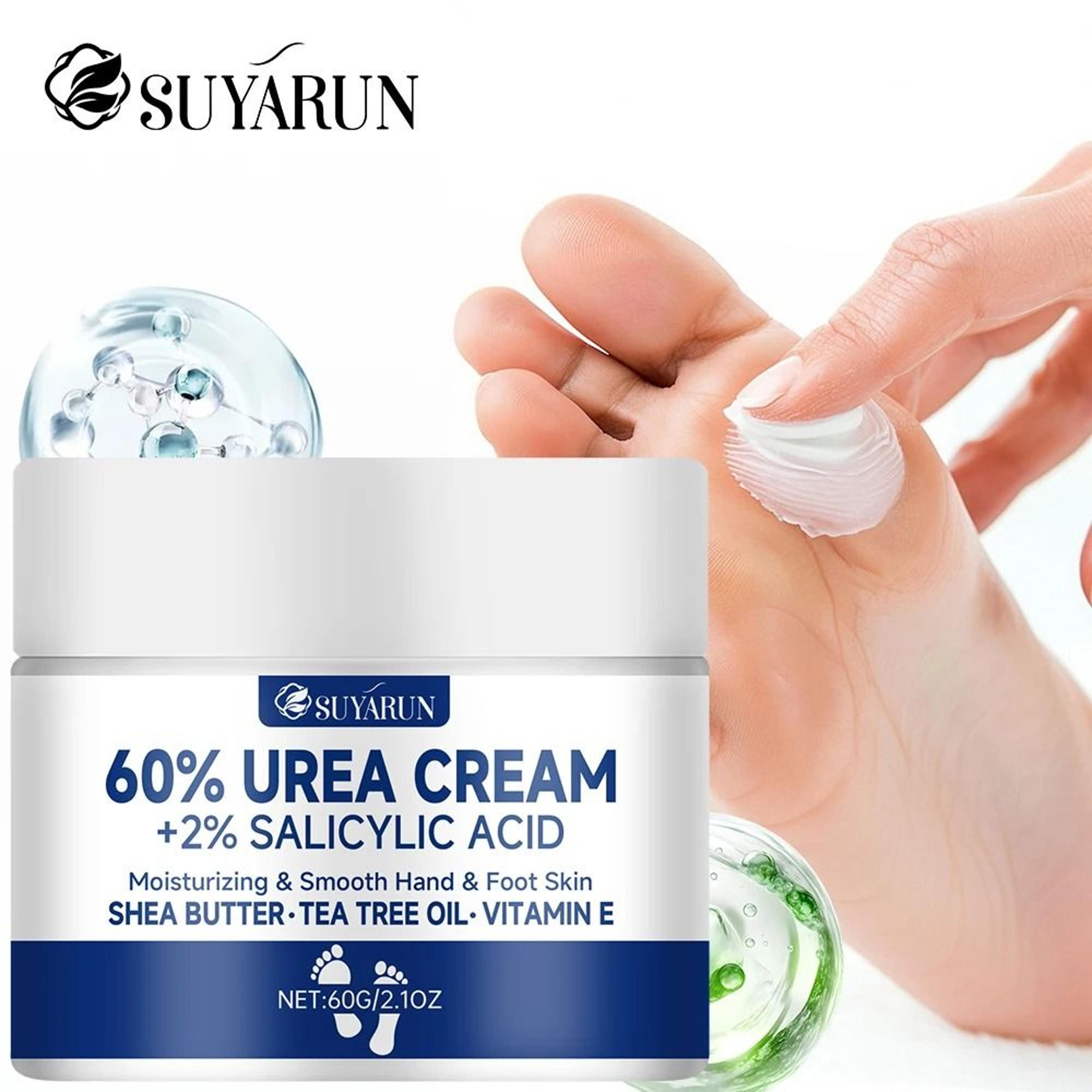 suyarun 60 percent urea foot cream for cracked heels and callus care