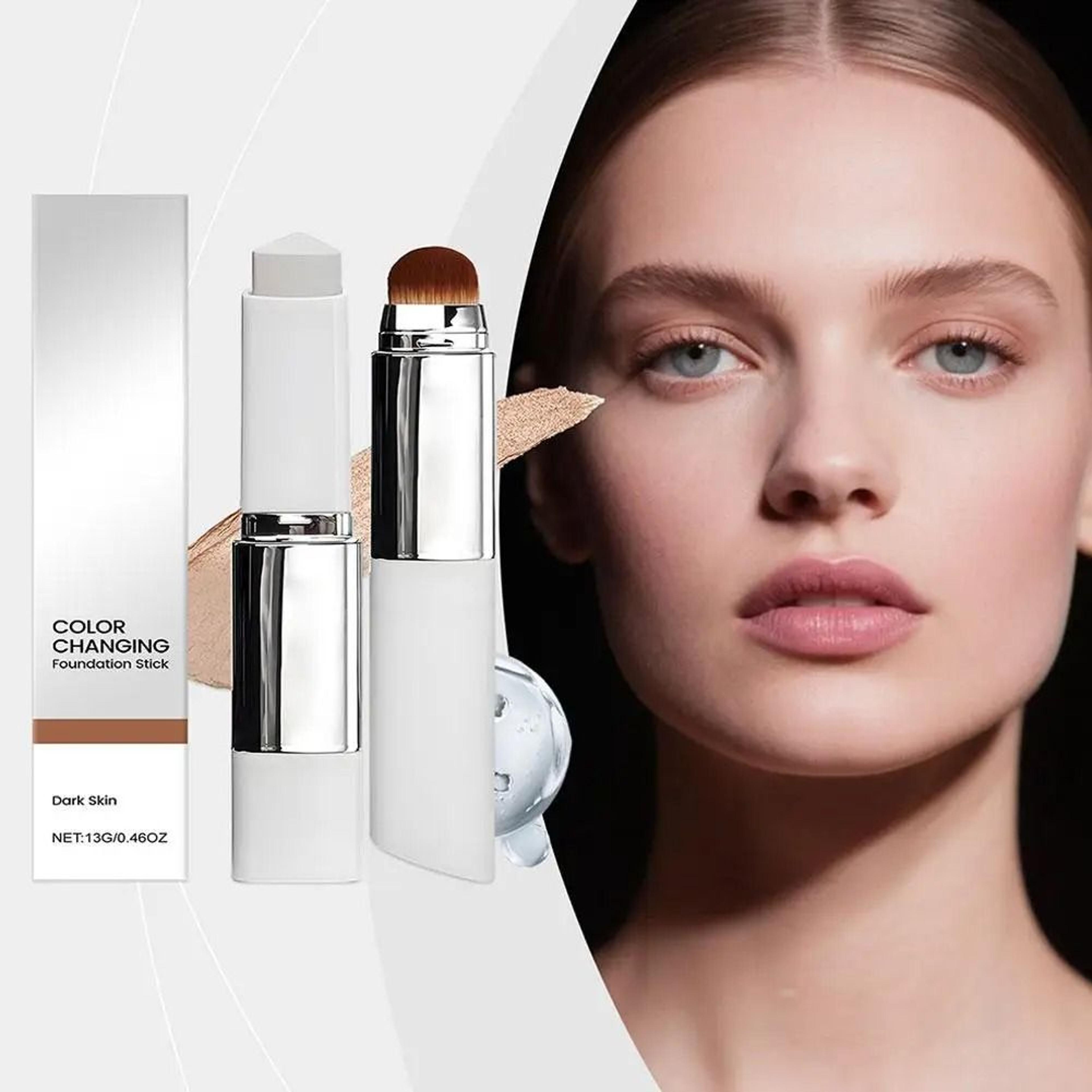 2 in 1 color changing foundation stick lightweight moisturizing formula