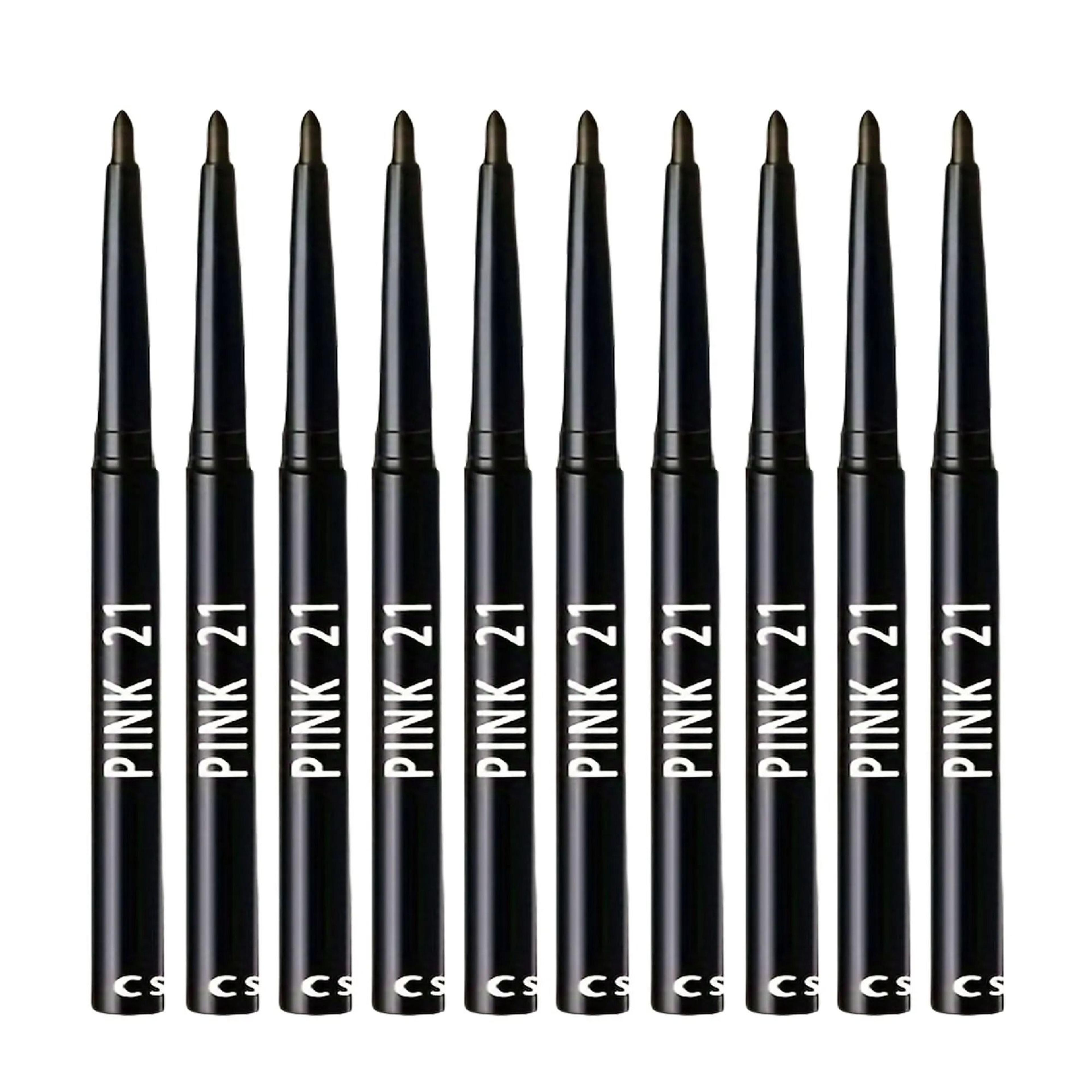 10pcs waterproof long lasting black eyeliner pencil set