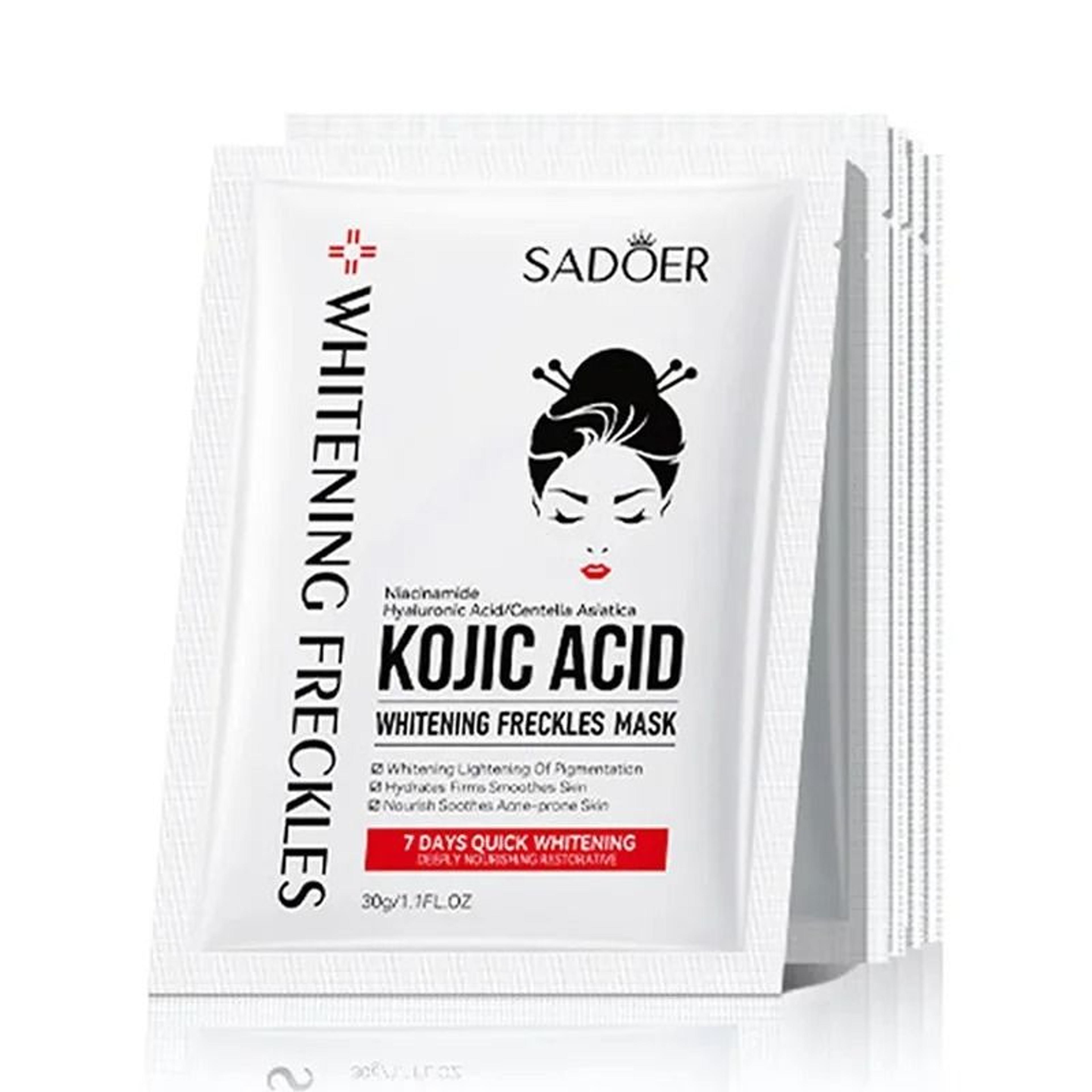 sadoer kojic acid brightening and hydrating face mask 5pcs