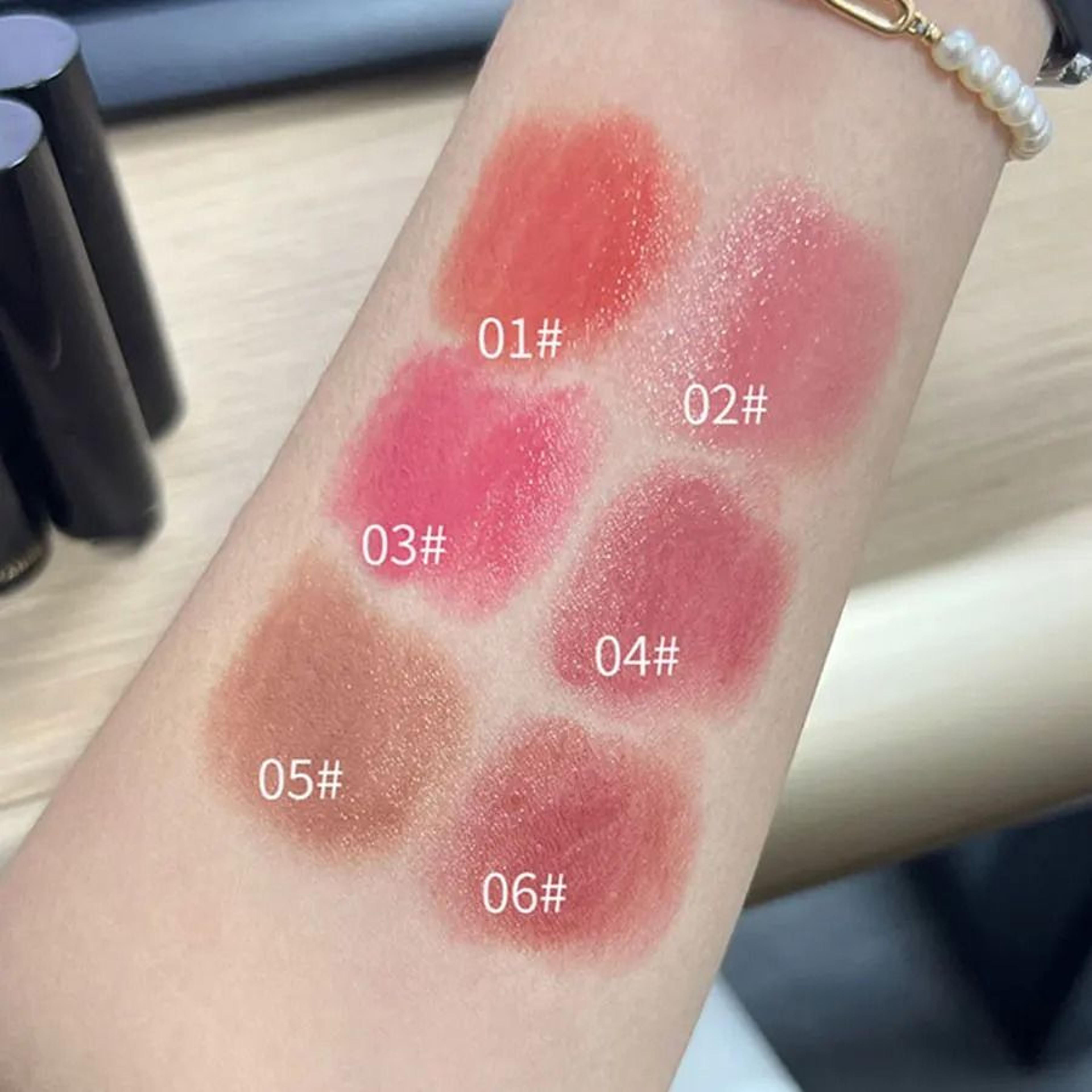 red brown waterproof moisturizing lipstick with mirror finish