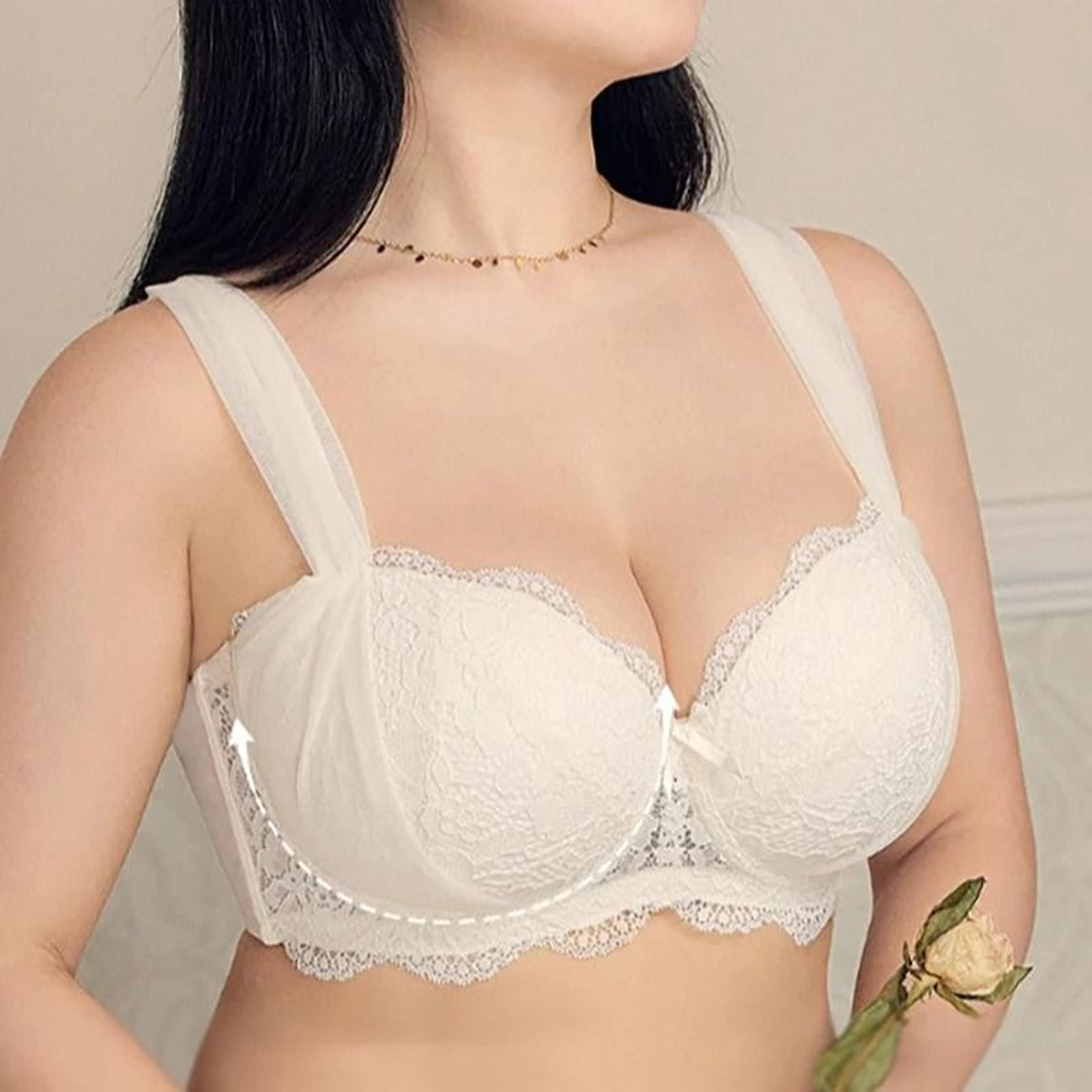 french lace large size push up anti sagging support bra