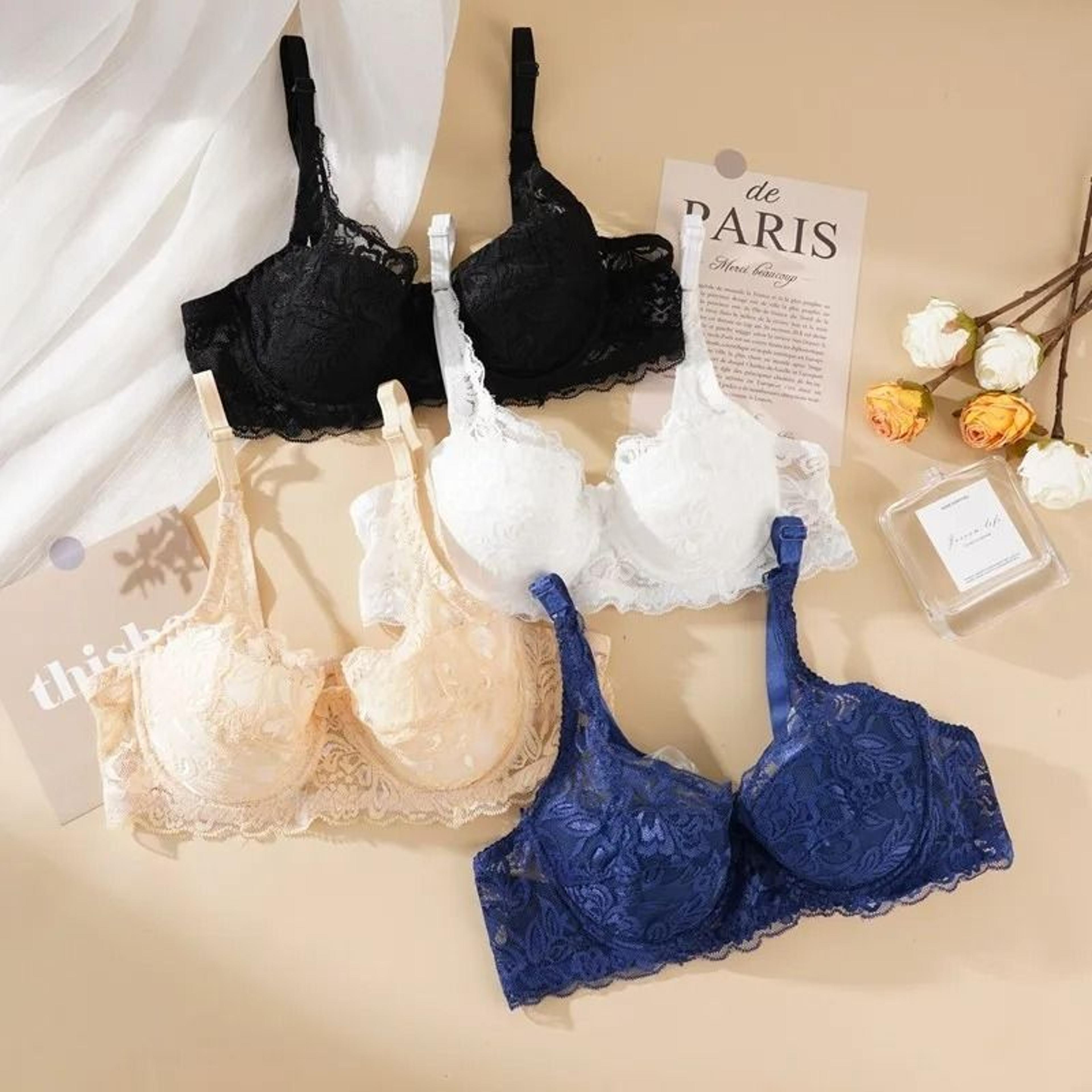elegance curve lace push up bra embroidered underwire plus size