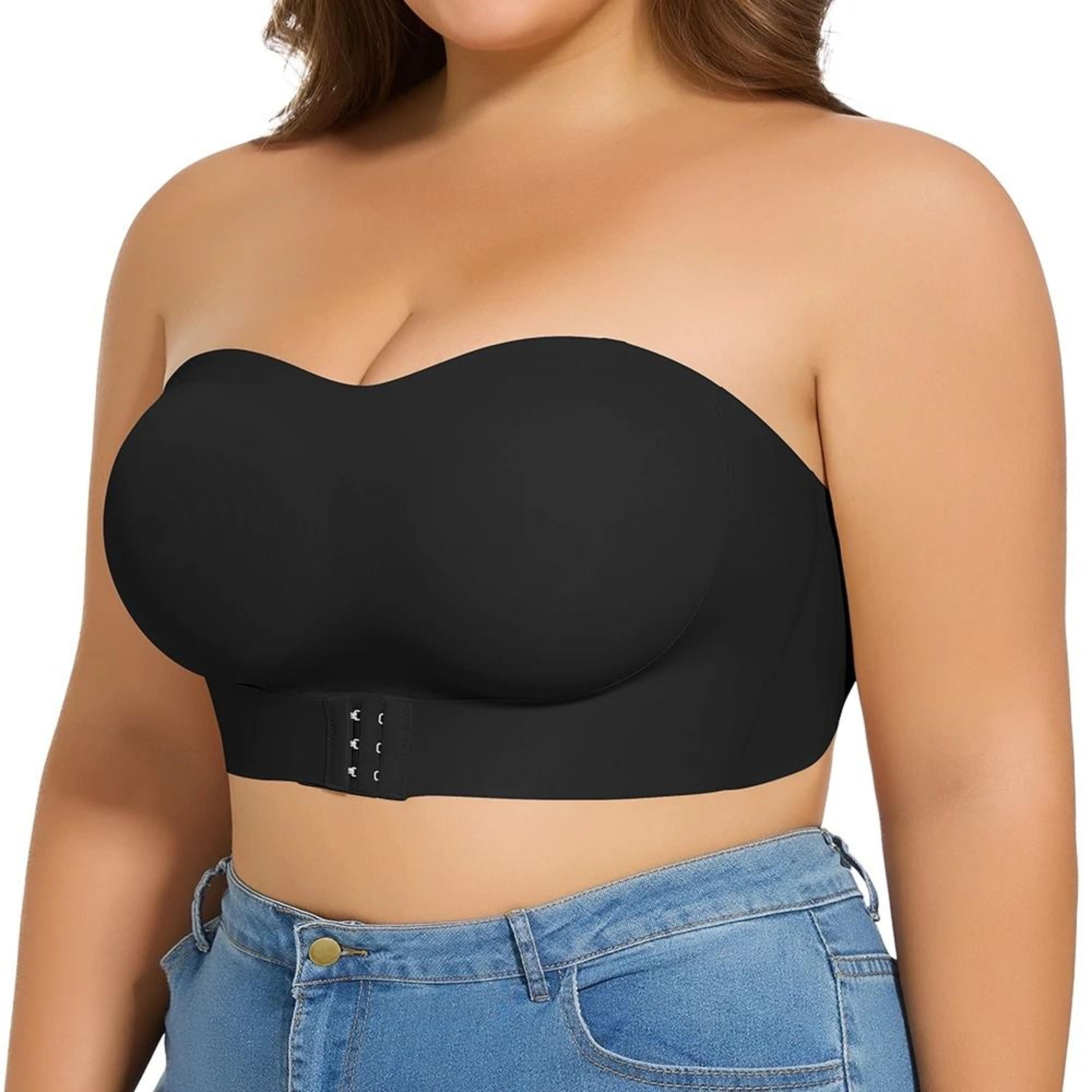 smoothlift strapless padded front button bra for women