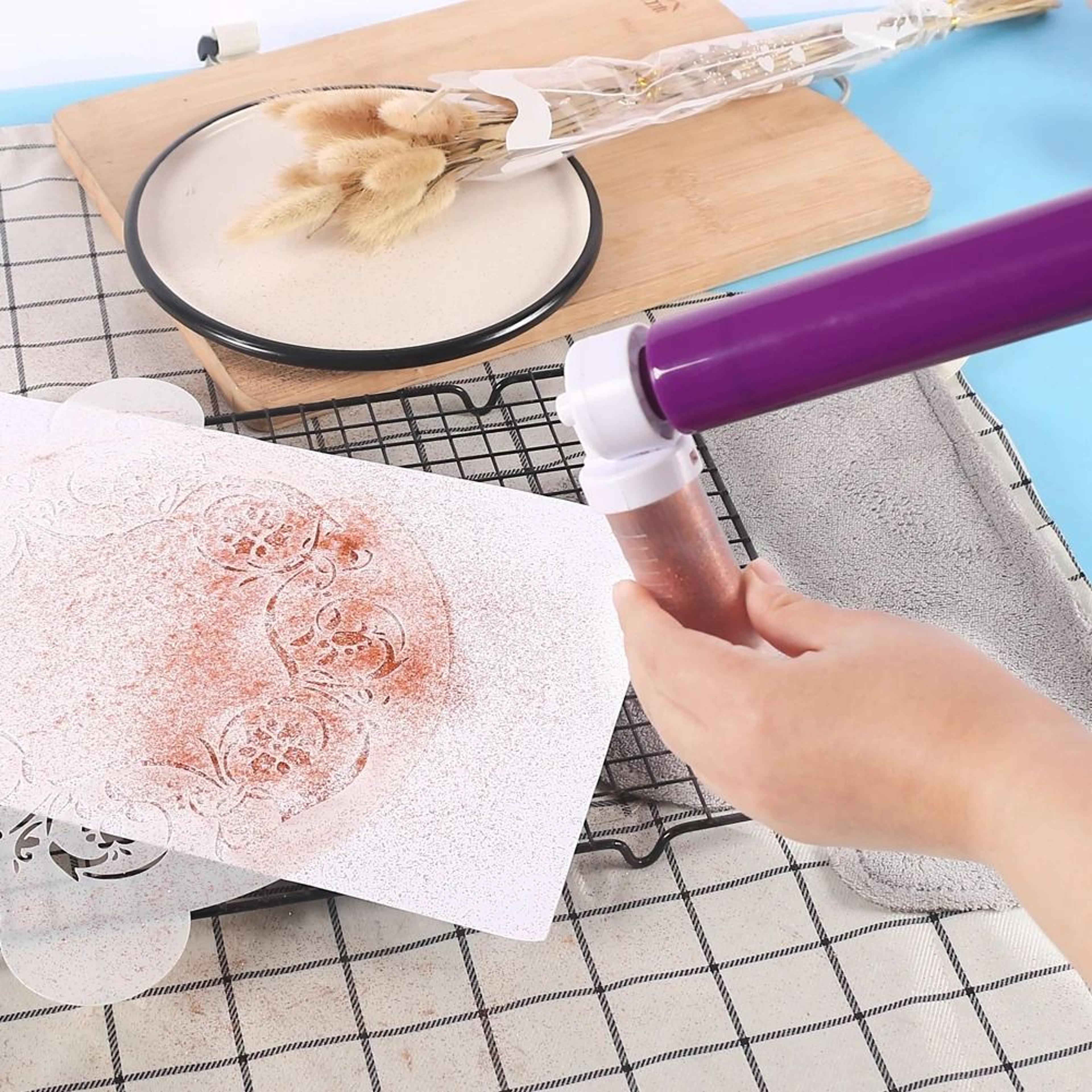 manual airbrush kit for cake decorating diy baking spray tool