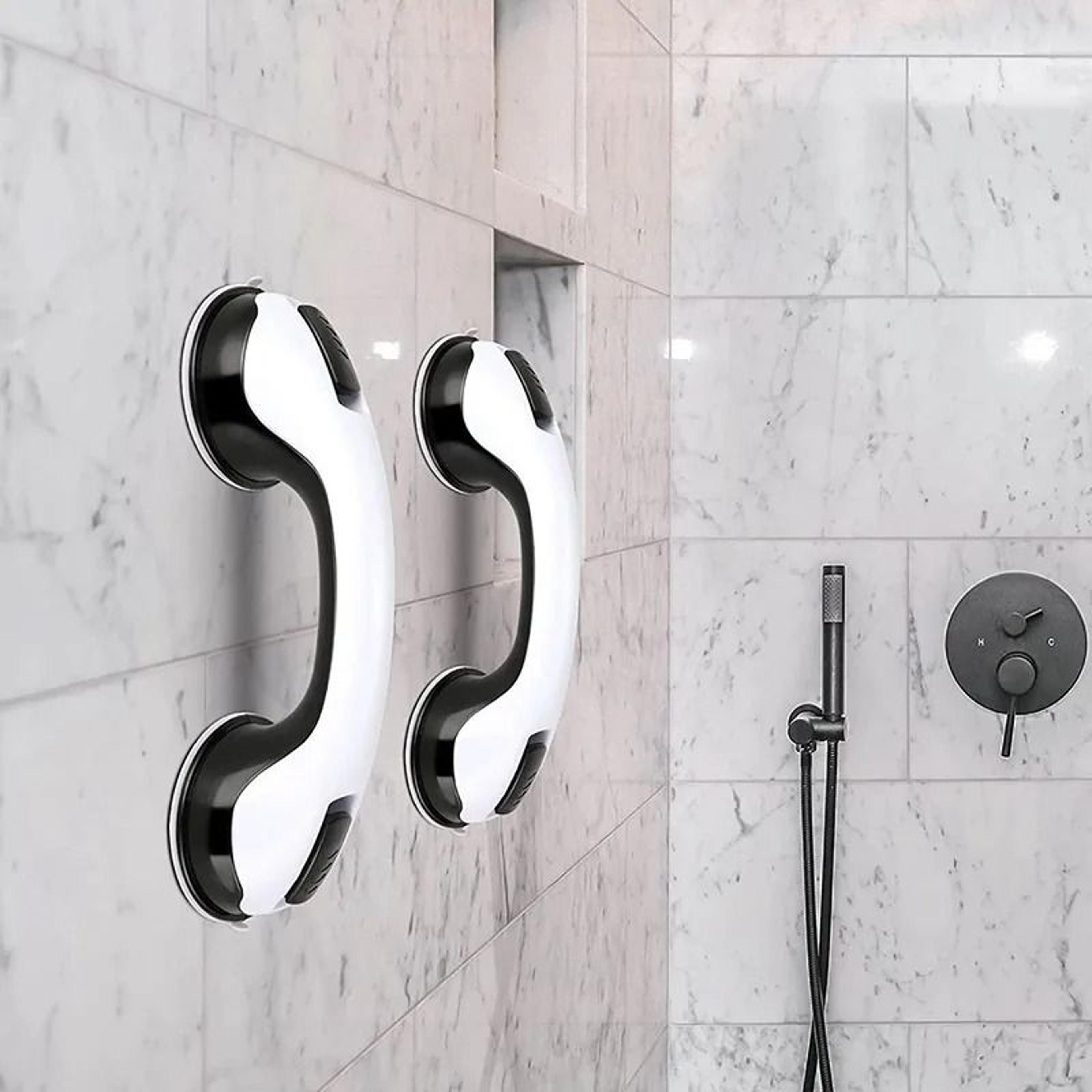 securehold suction shower grab bars 2 pack bathroom safety handles