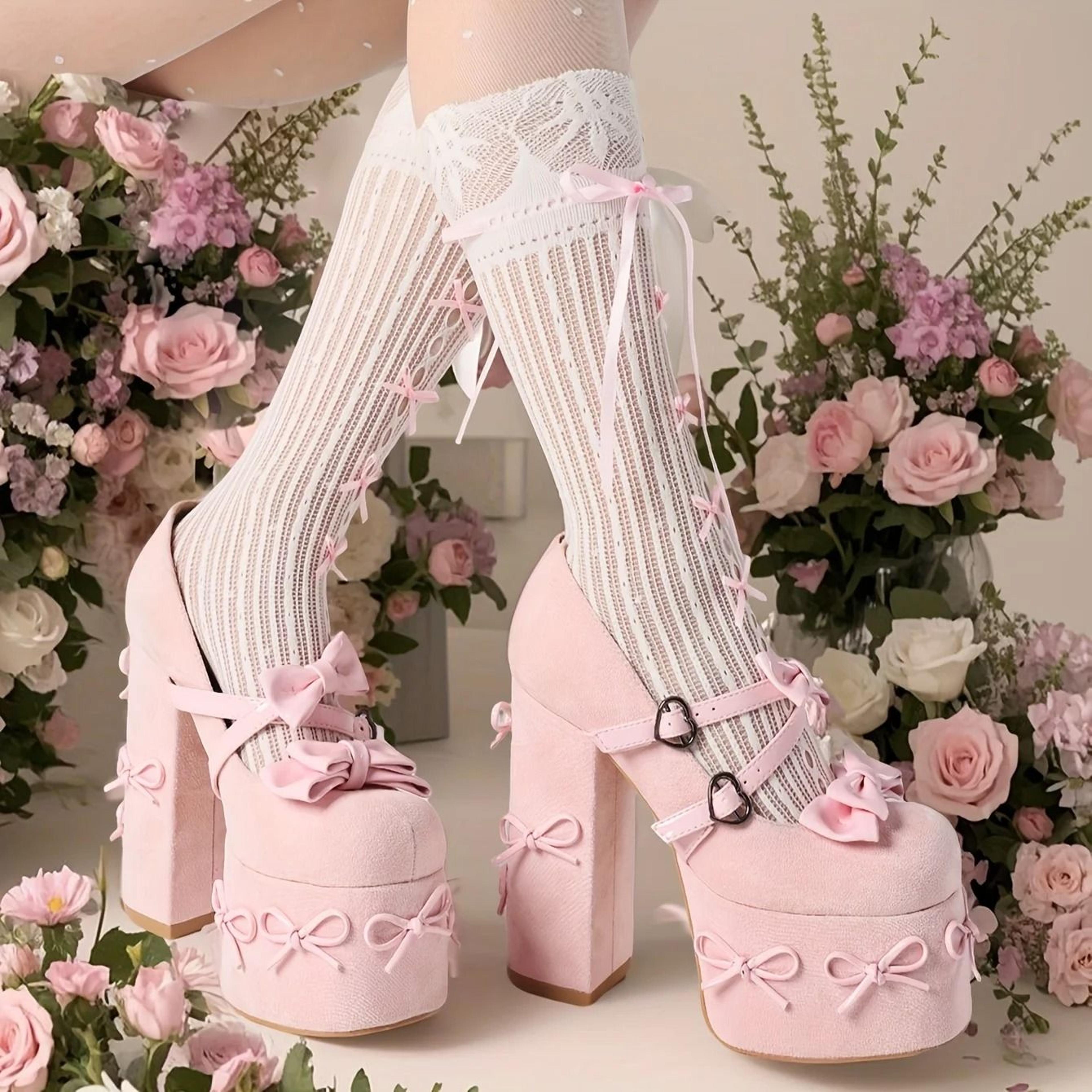 dark muse mary jane platform heels for women