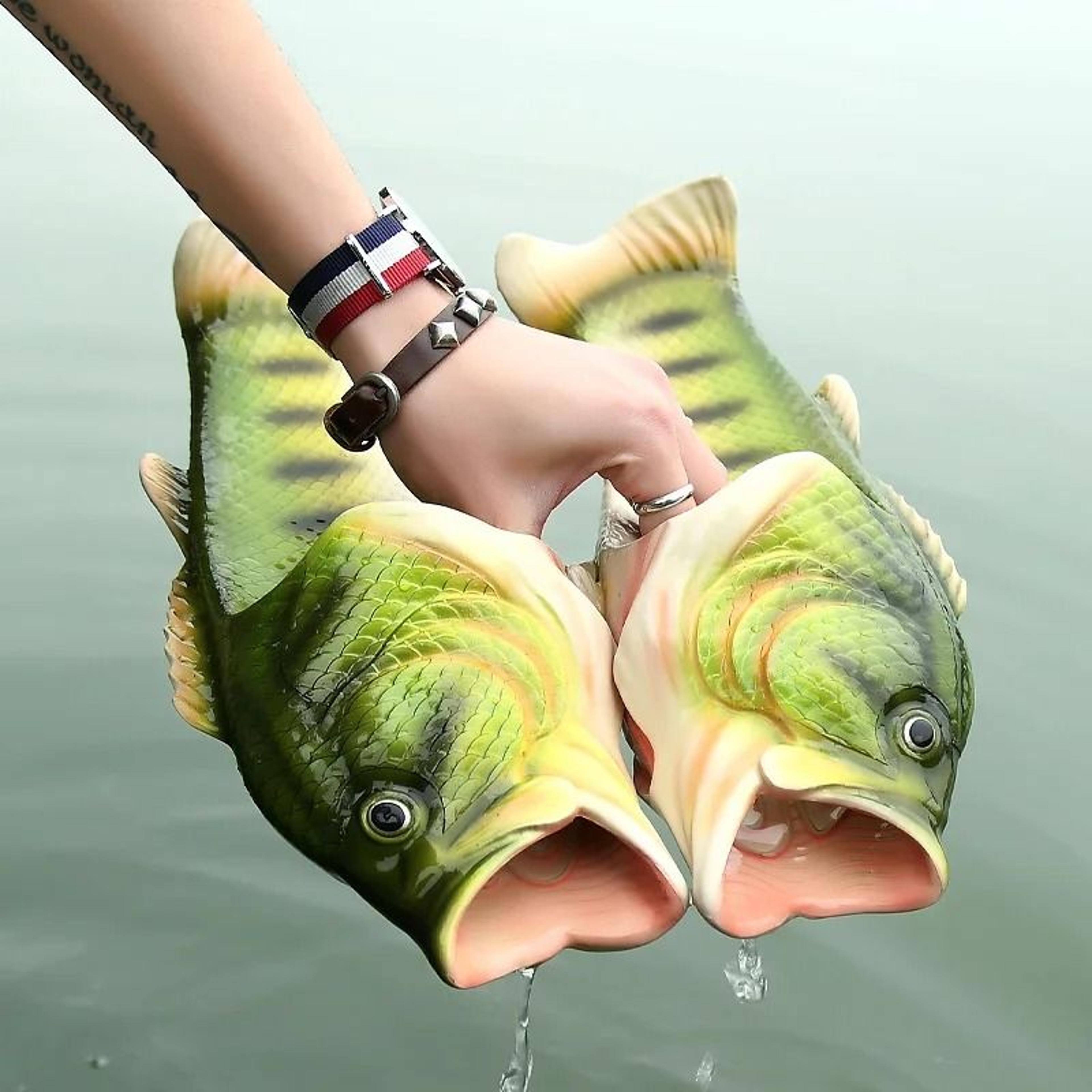 unisex funny beach slippers designer fish summer slides