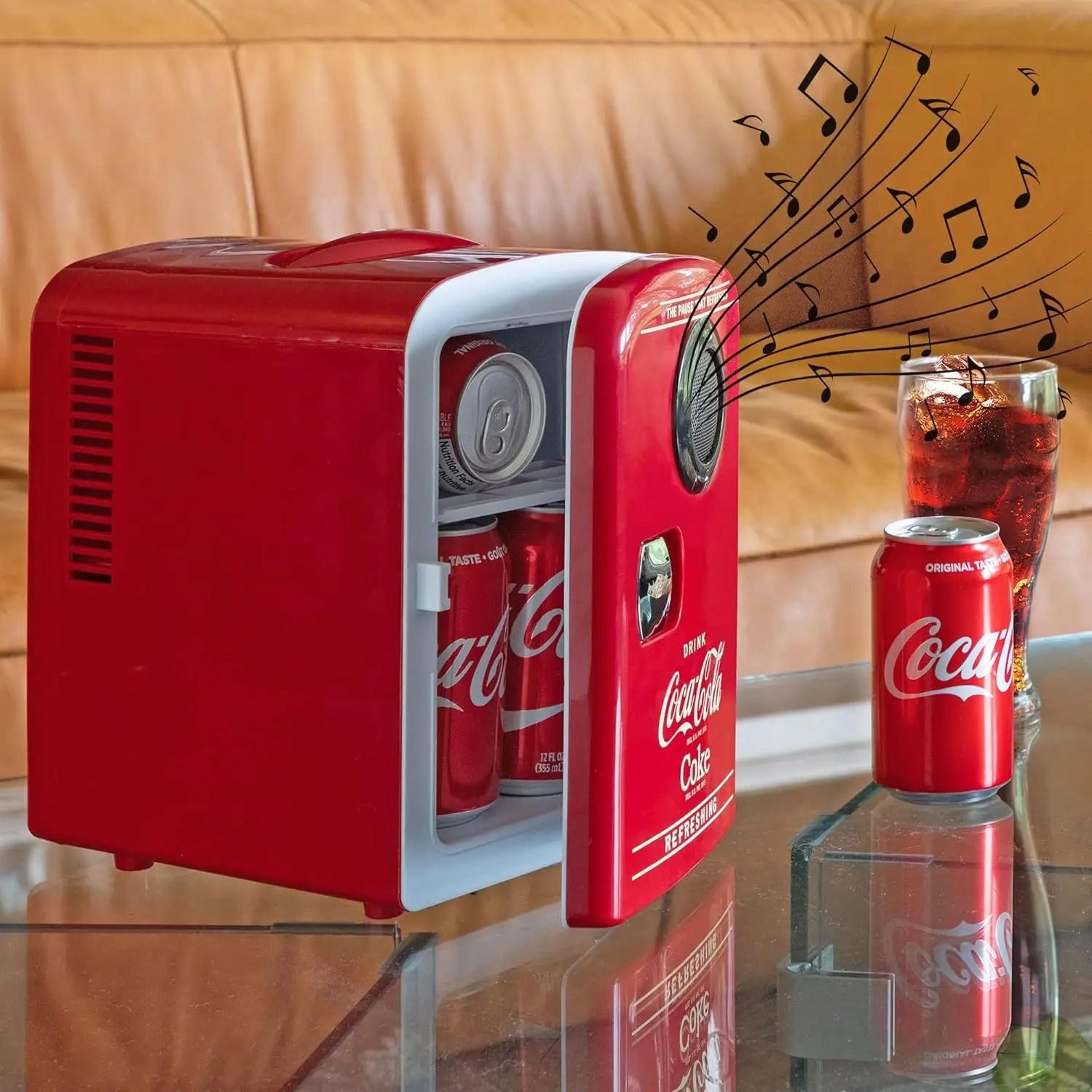 kwc4 bt retro compact refrigerator mini fridge red and white