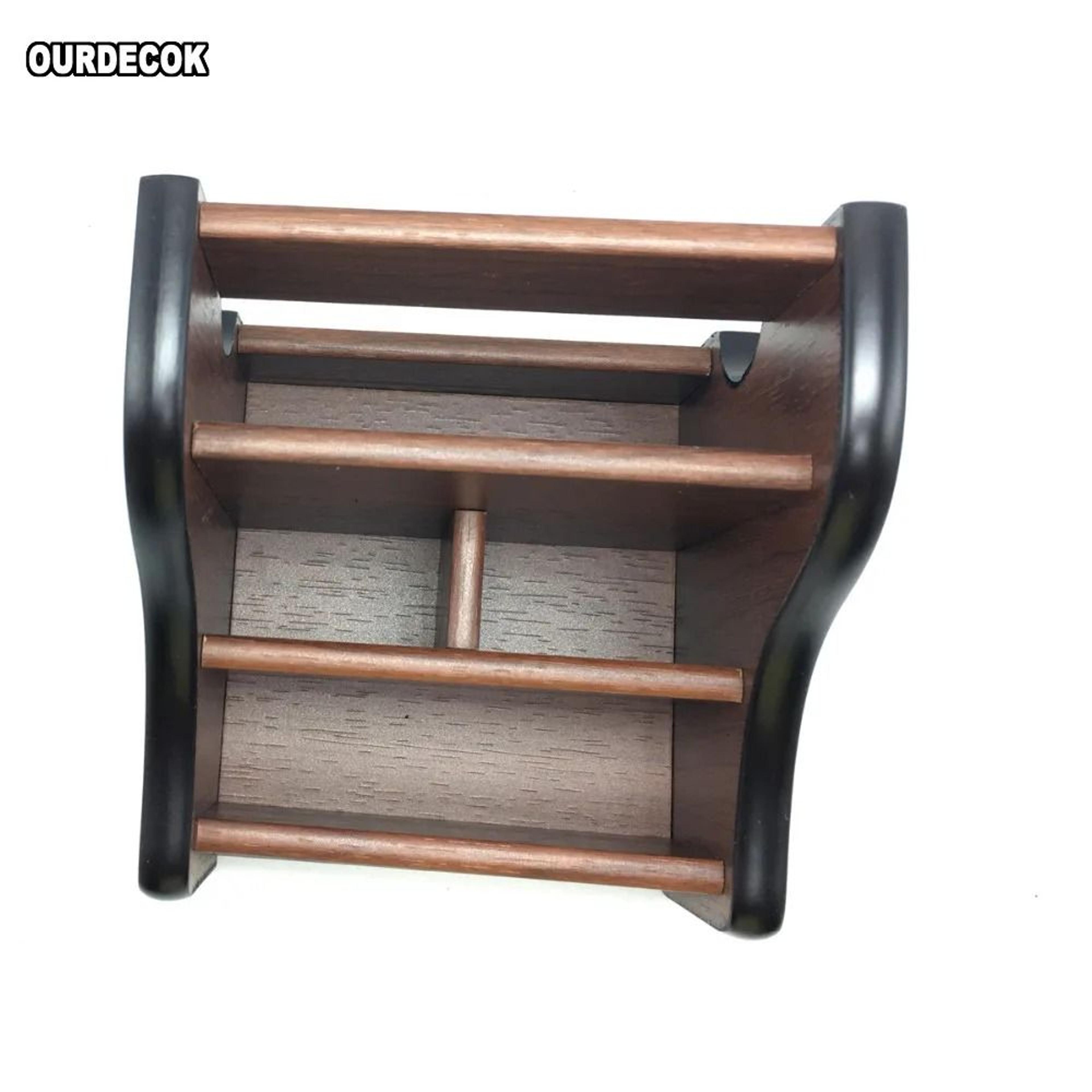 creative wooden remote control organizer box for coffee table and desktop